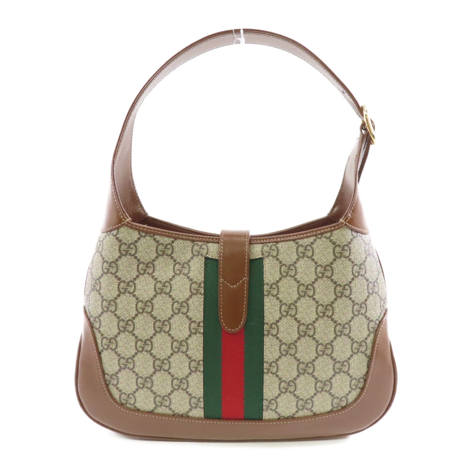 GUCCI 塗層帆布/皮革2 Way Shoulder金扣肩背兩用袋啡色