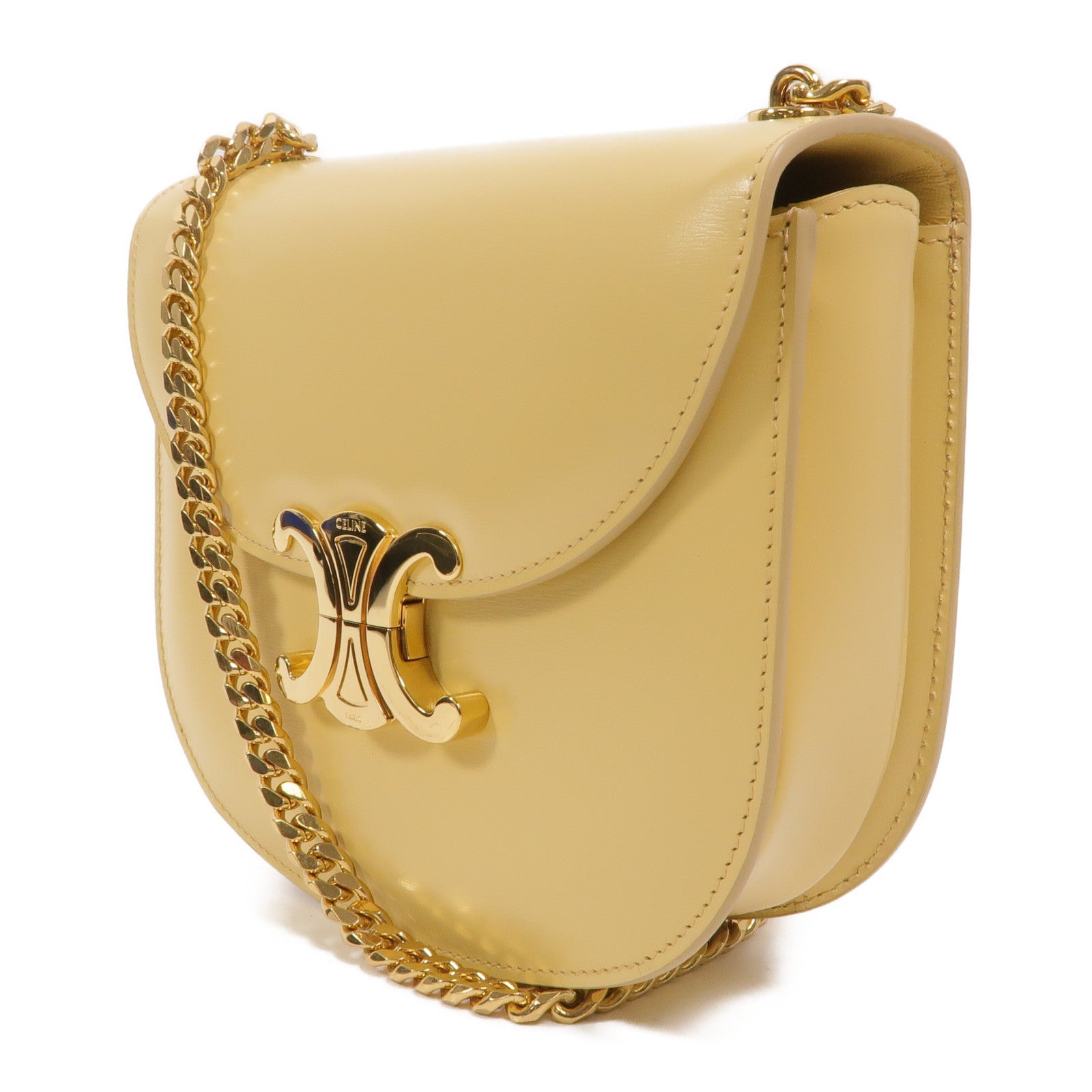 CELINE 牛皮皮革Besace Clea鏈帶肩背袋