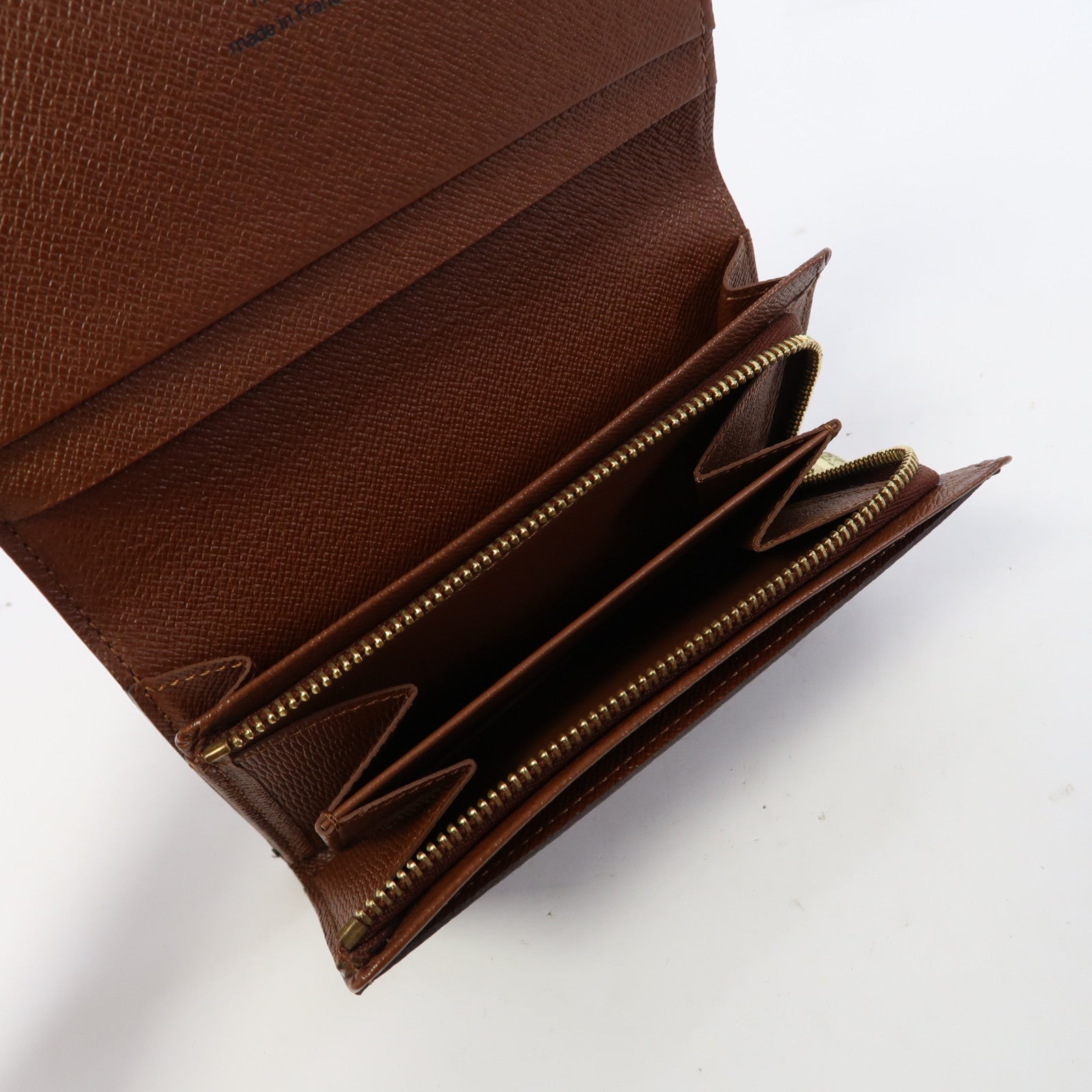 LOUIS VUITTON Monogram Portefeuille Tresor金扣錢包啡色