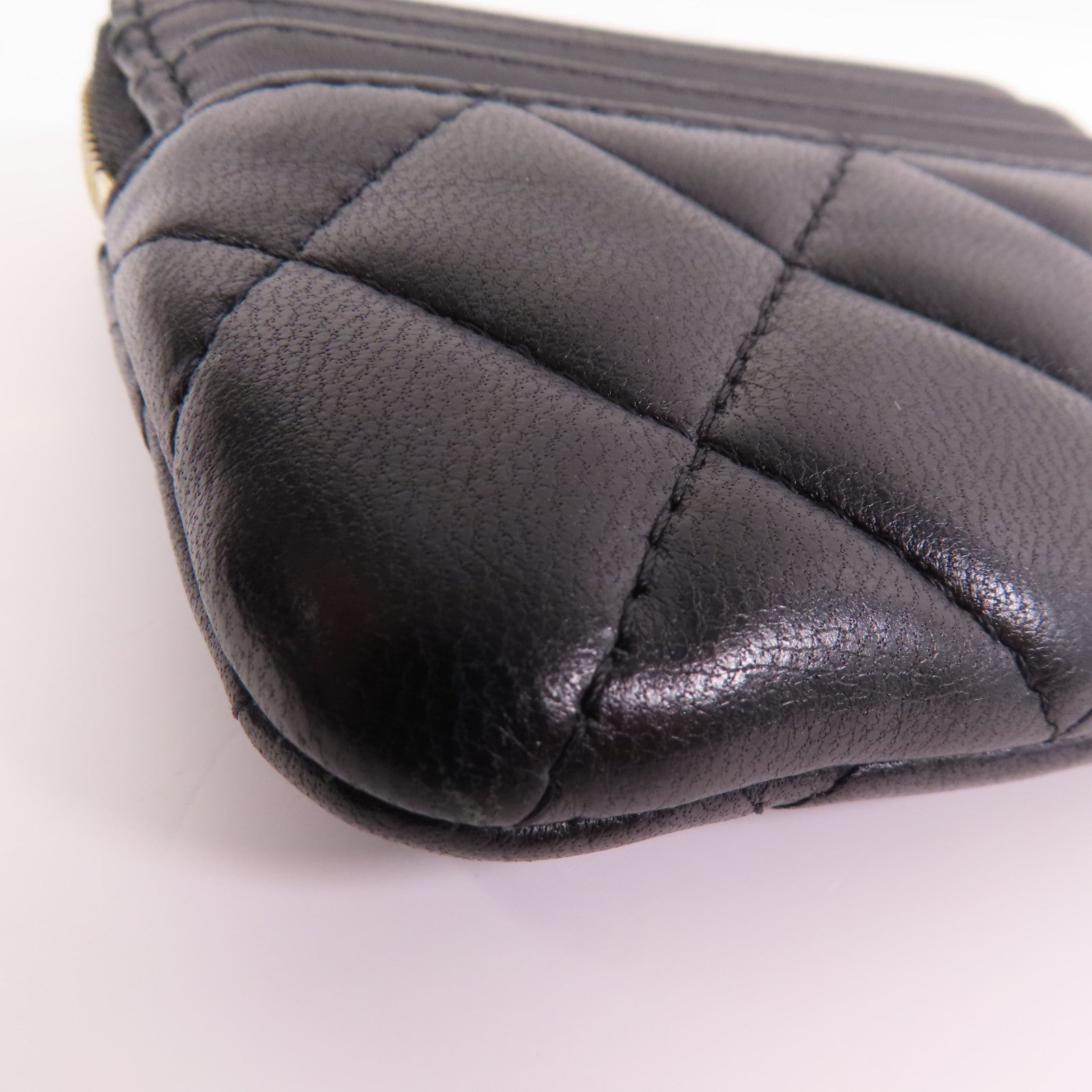 CHANEL 羊皮皮革Card case金扣卡套
