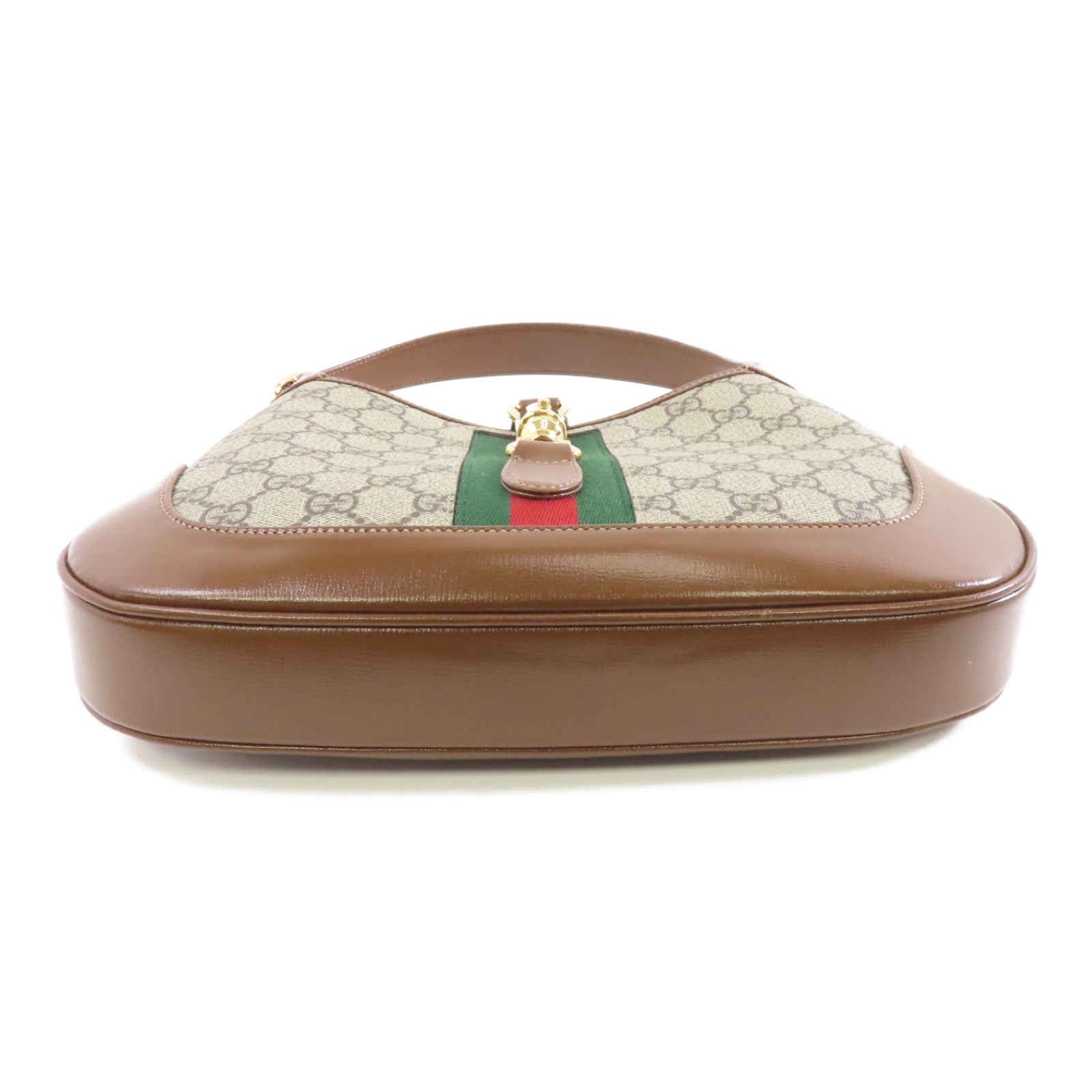 GUCCI 塗層帆布/皮革2 Way Shoulder金扣肩背兩用袋啡色