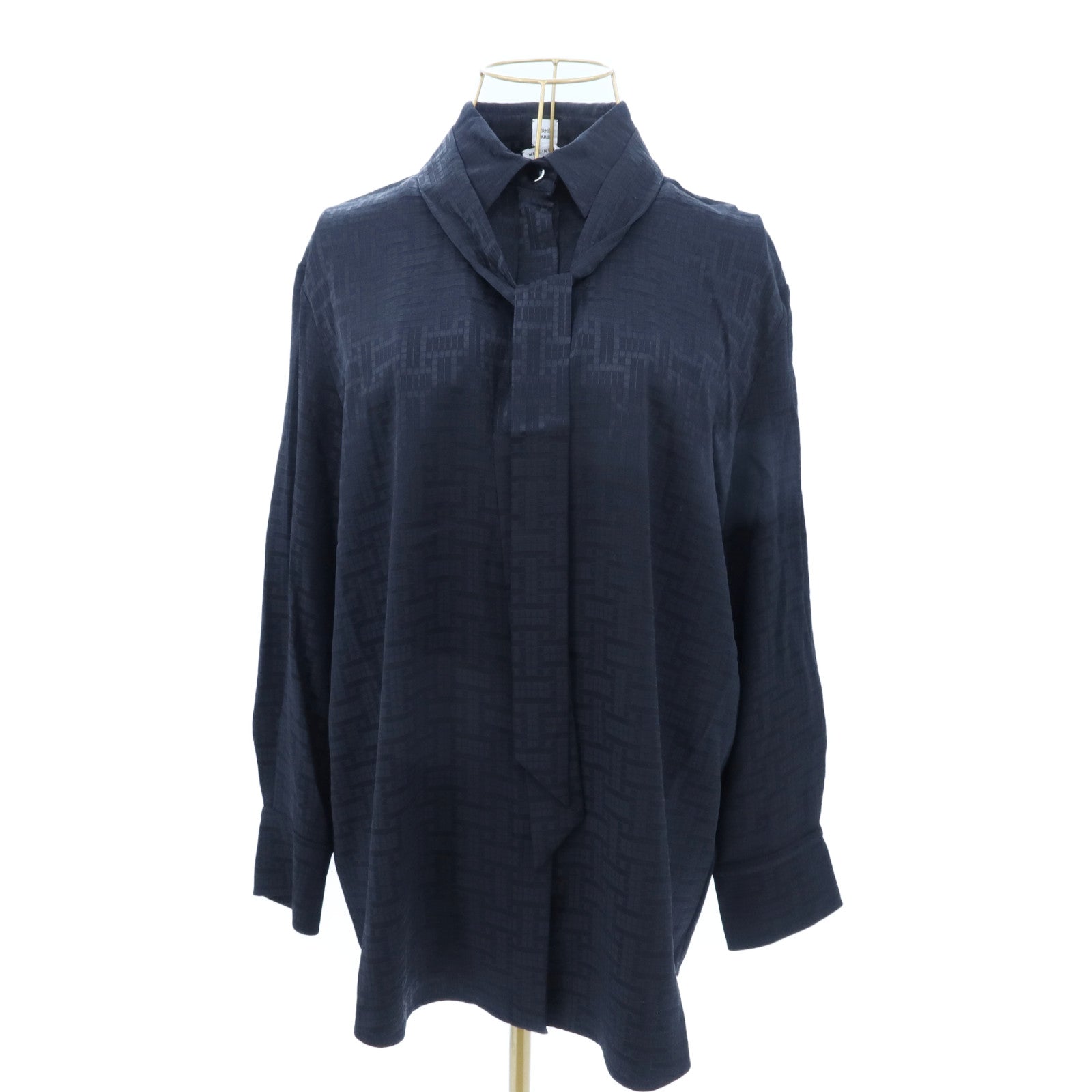 HERMES Cashmere/Silk Mosaique Shirt上衣