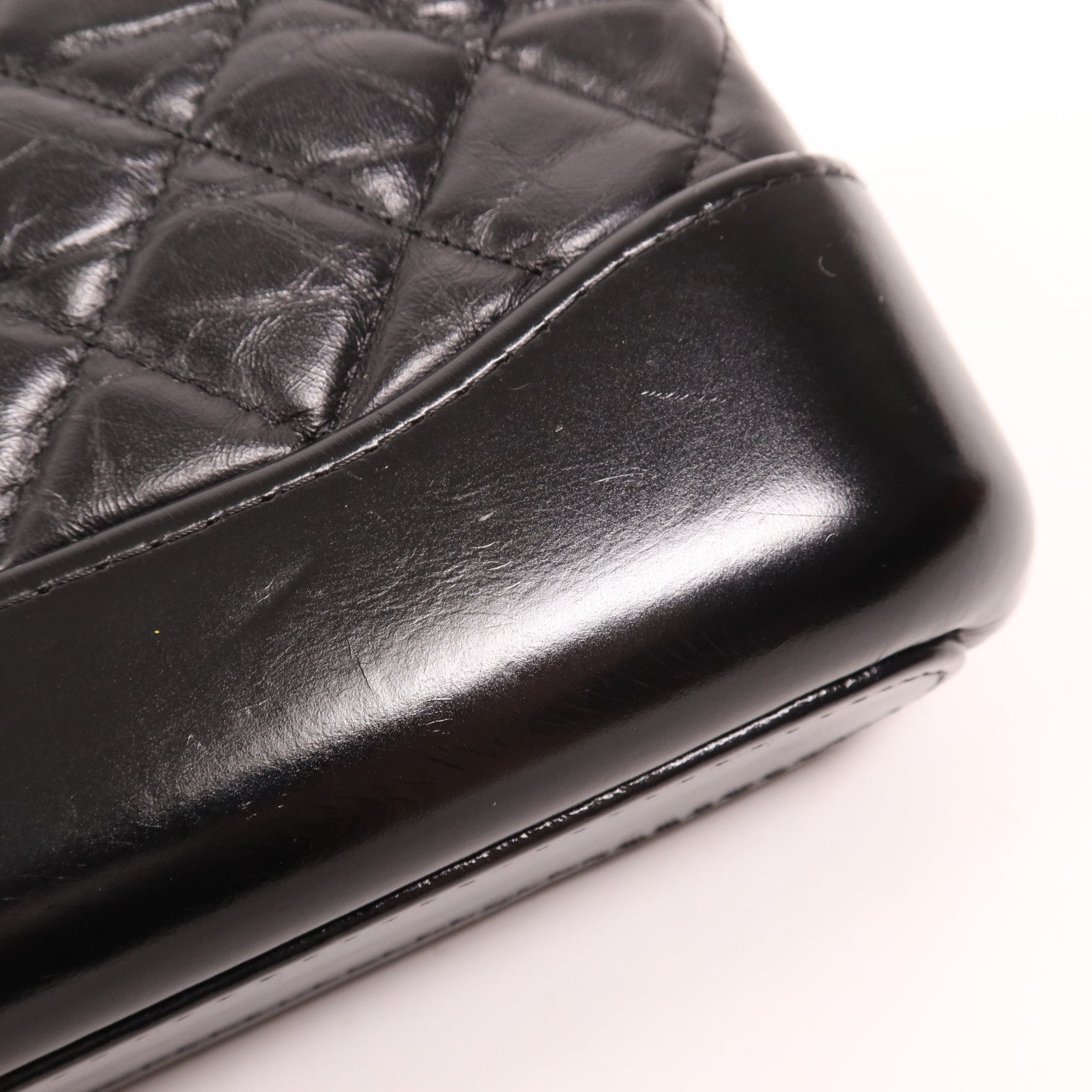 CHANEL 羊皮皮革Gabrielle WOC鏈帶肩背袋