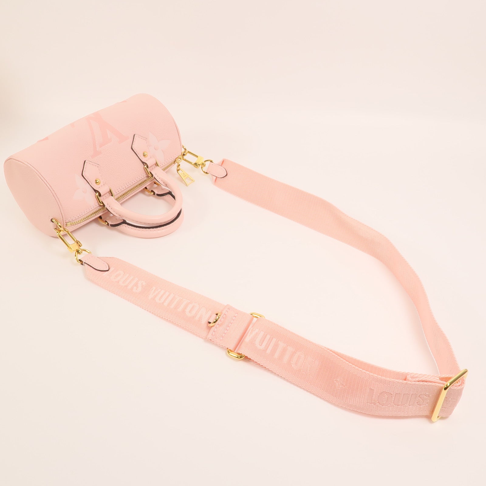 LOUIS VUITTON Monogram Empreinte Papillon BB金扣手挽肩背兩用袋