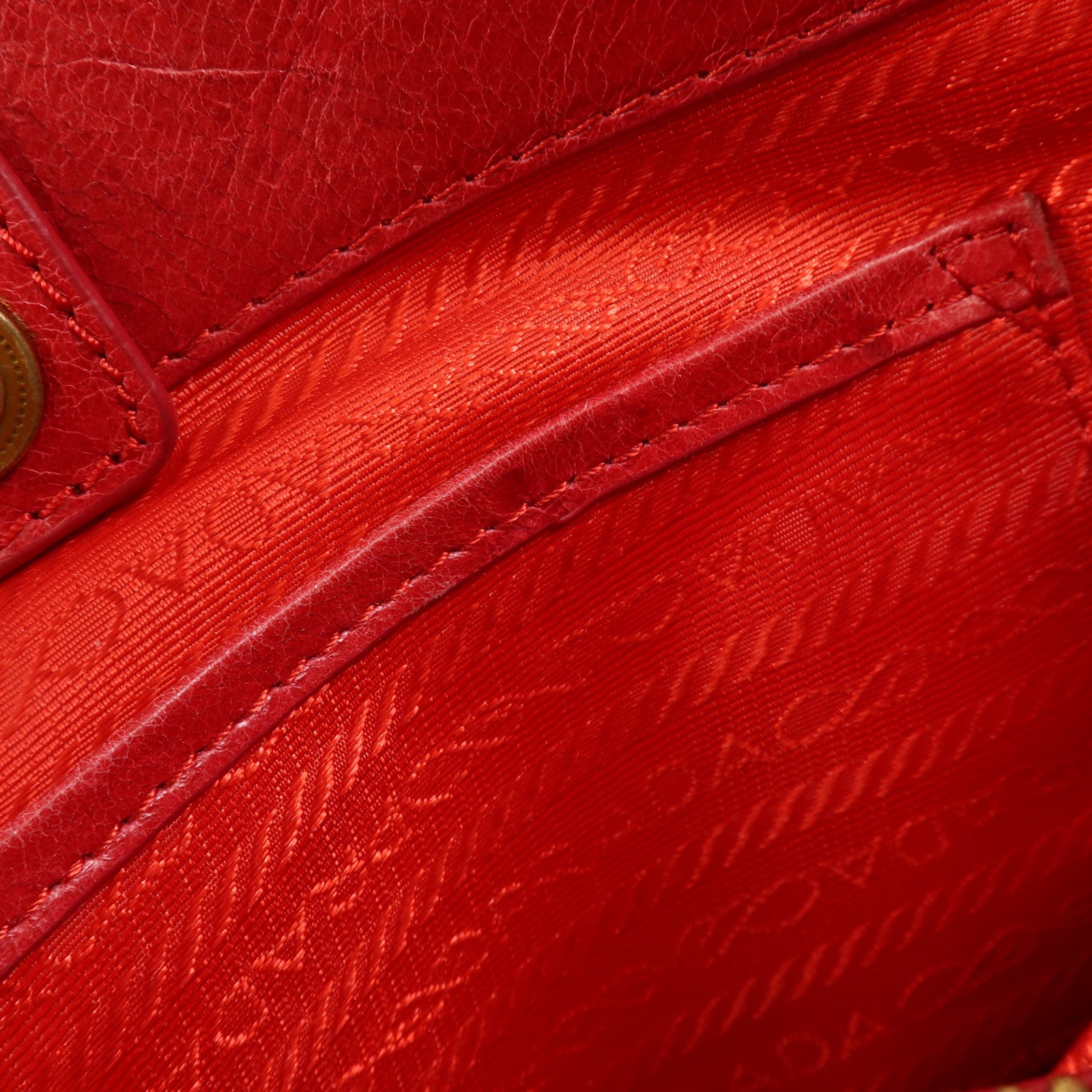 PRADA 牛皮皮革2 Way Shoulder金扣手挽肩背兩用袋