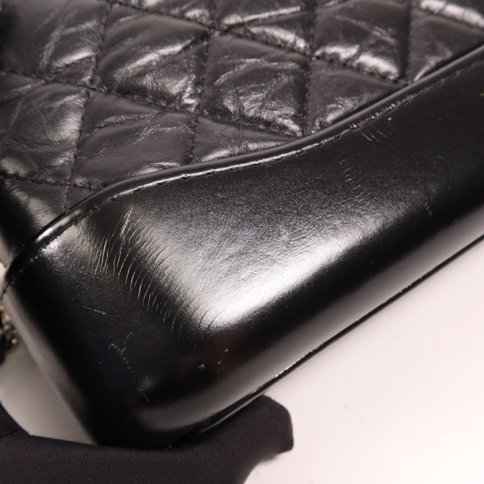 CHANEL 羊皮皮革Gabrielle WOC鏈帶肩背袋