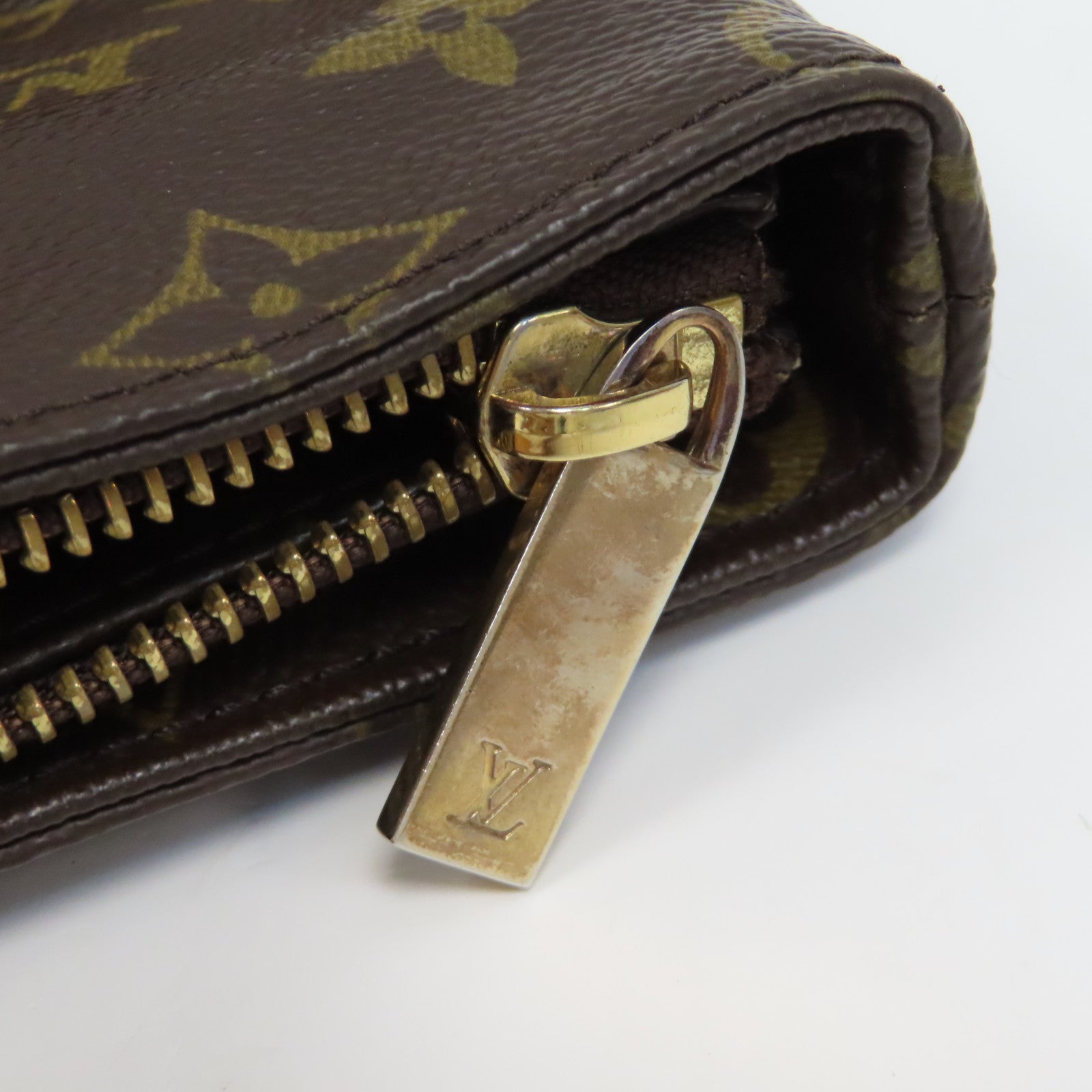 LOUIS VUITTON Monogram Cabas Piano金扣手挽袋啡色