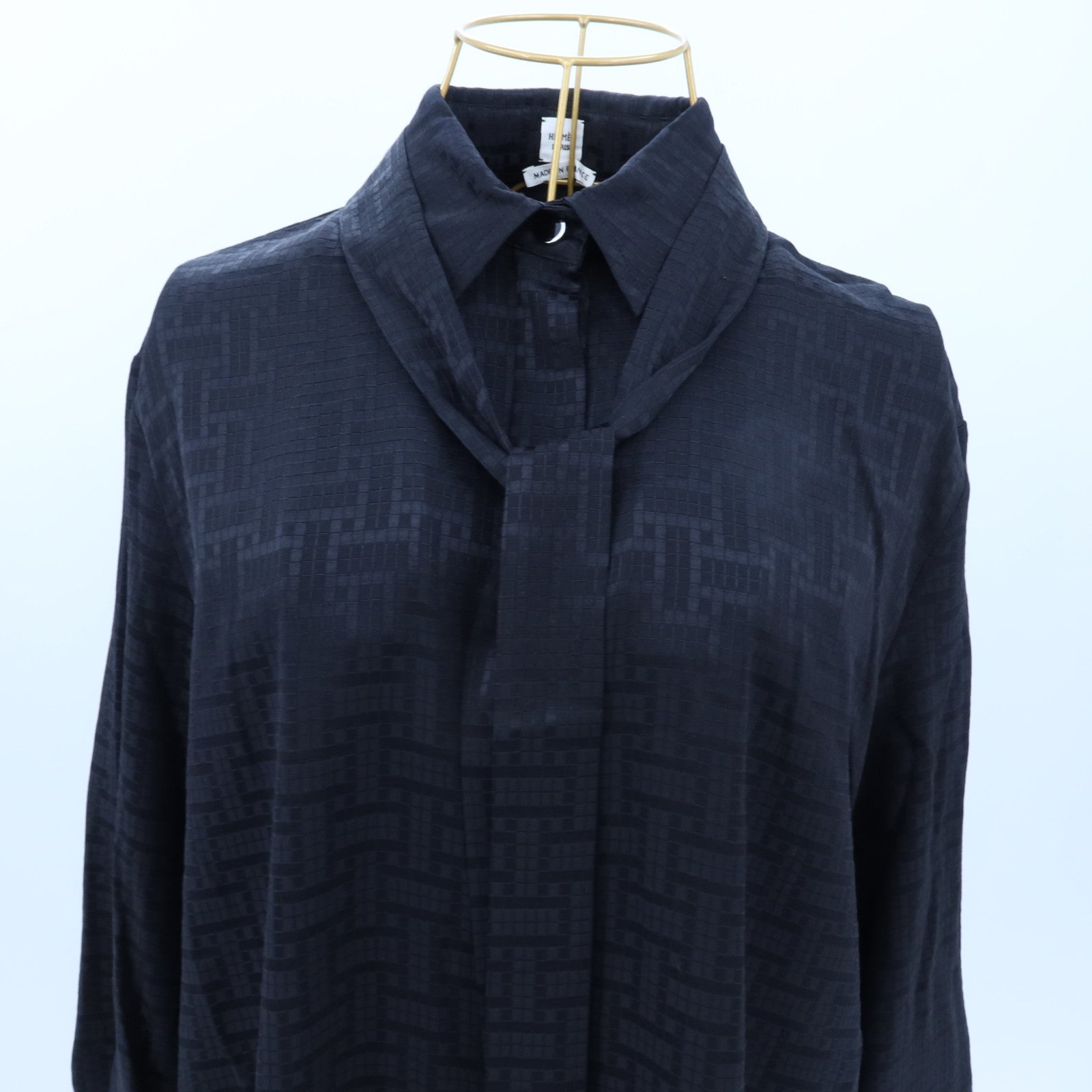 HERMES Cashmere/Silk Mosaique Shirt上衣