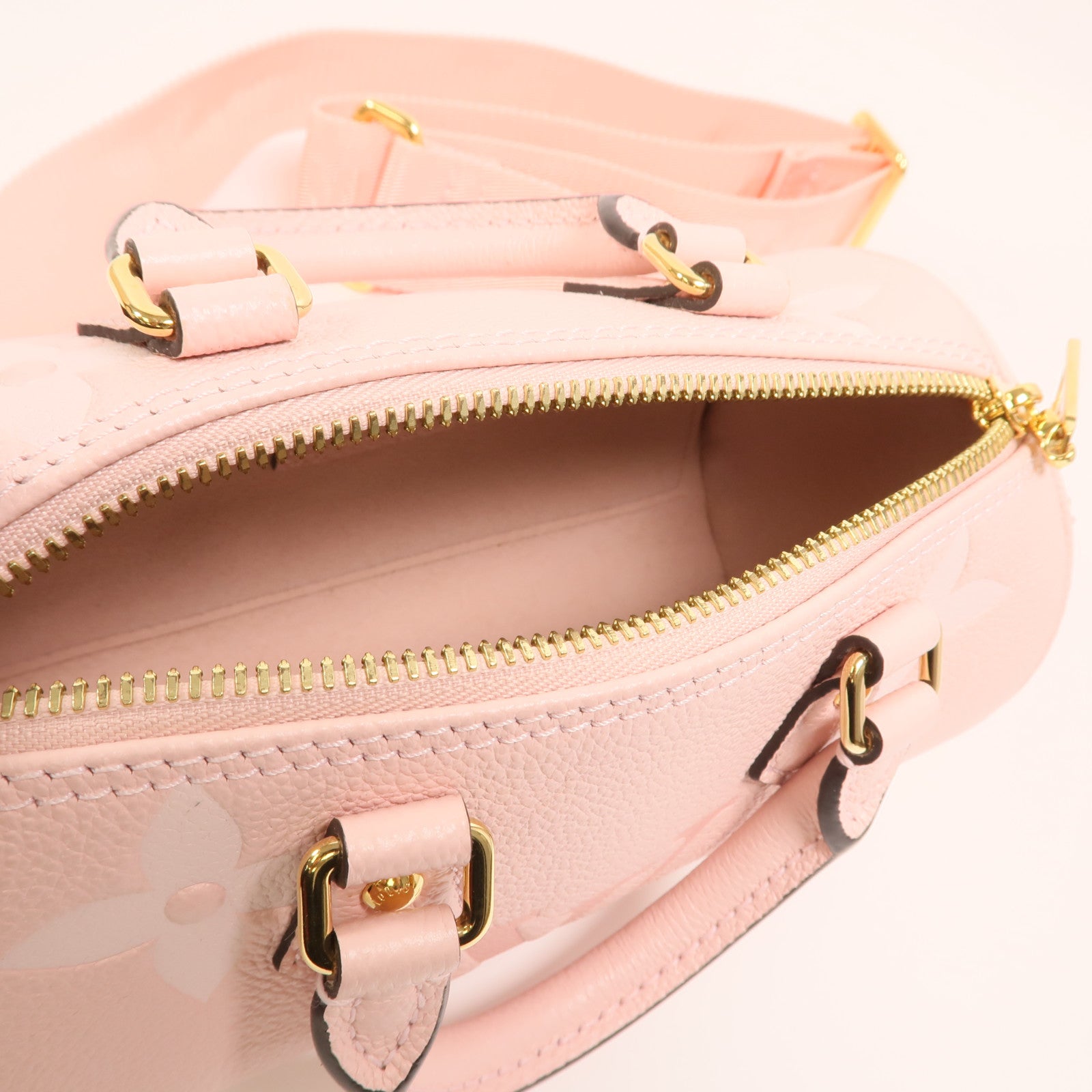 LOUIS VUITTON Monogram Empreinte Papillon BB金扣手挽肩背兩用袋