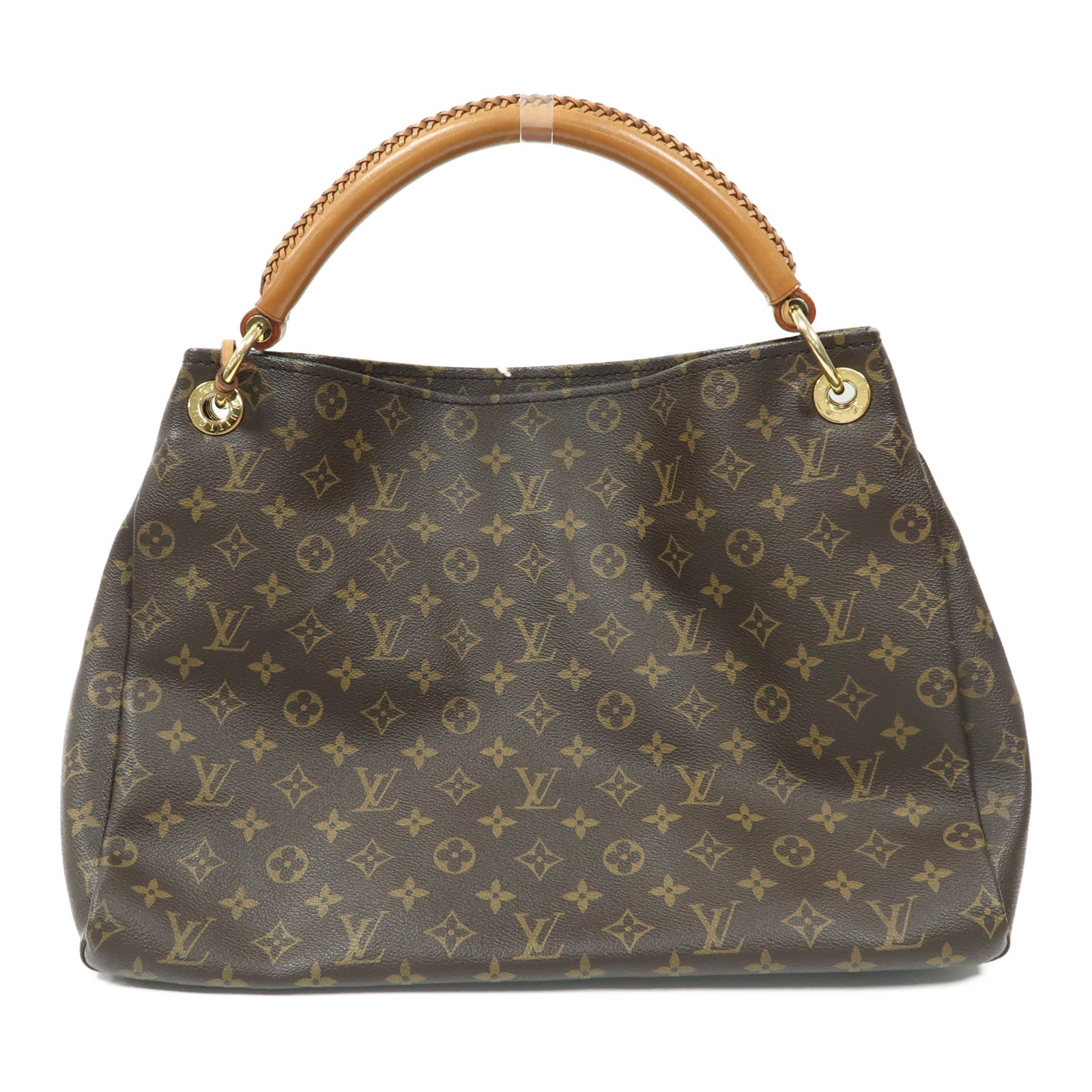 LOUIS VUITTON Monogram Artsy MM金扣肩背袋棕色