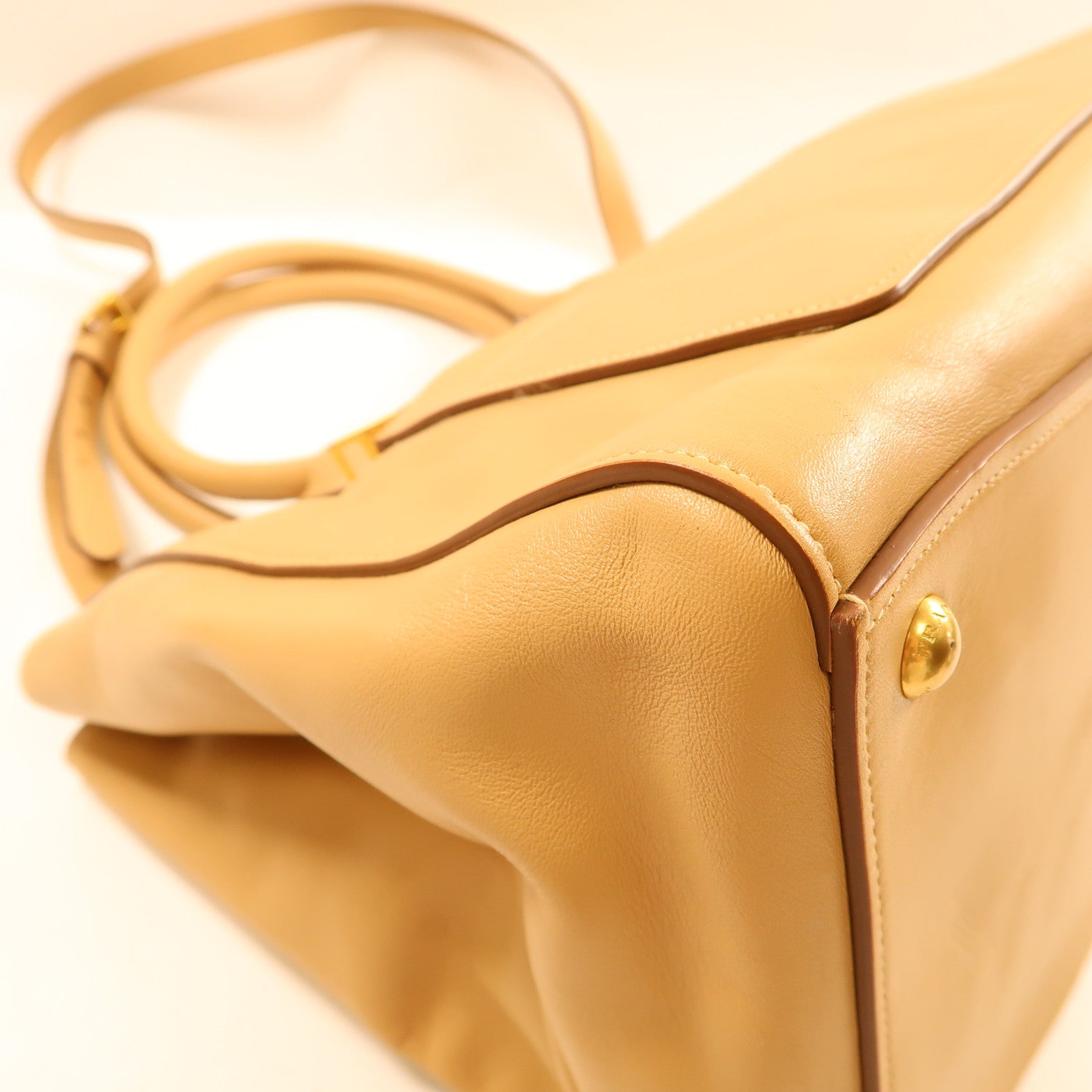 PRADA 牛皮皮革2 Way Shoulder金扣手挽肩背兩用袋