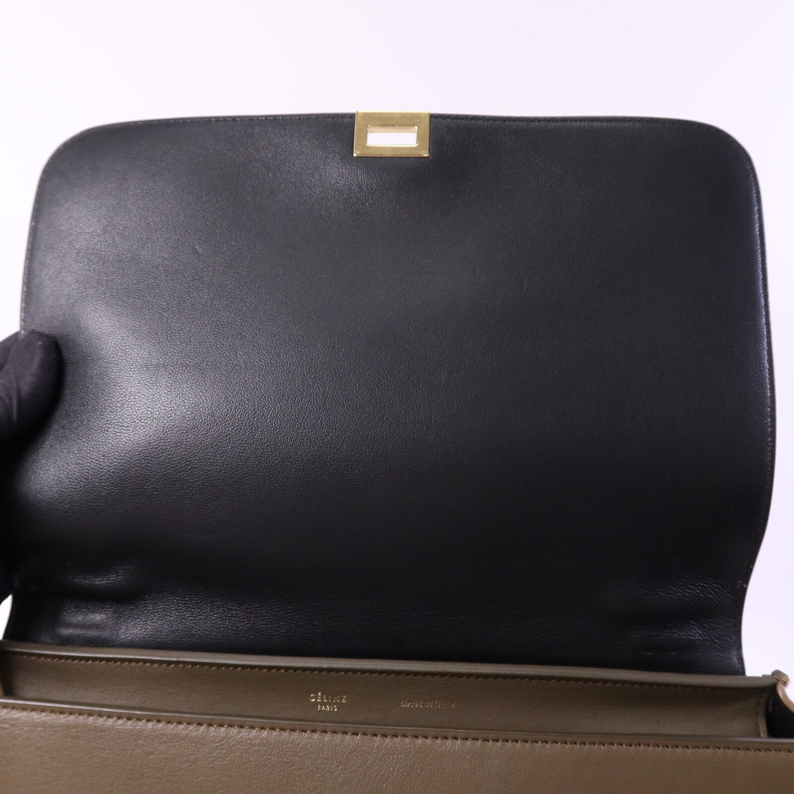 CELINE 【激減優惠】牛皮/麂皮皮革Trapeze金扣手挽肩背兩用袋