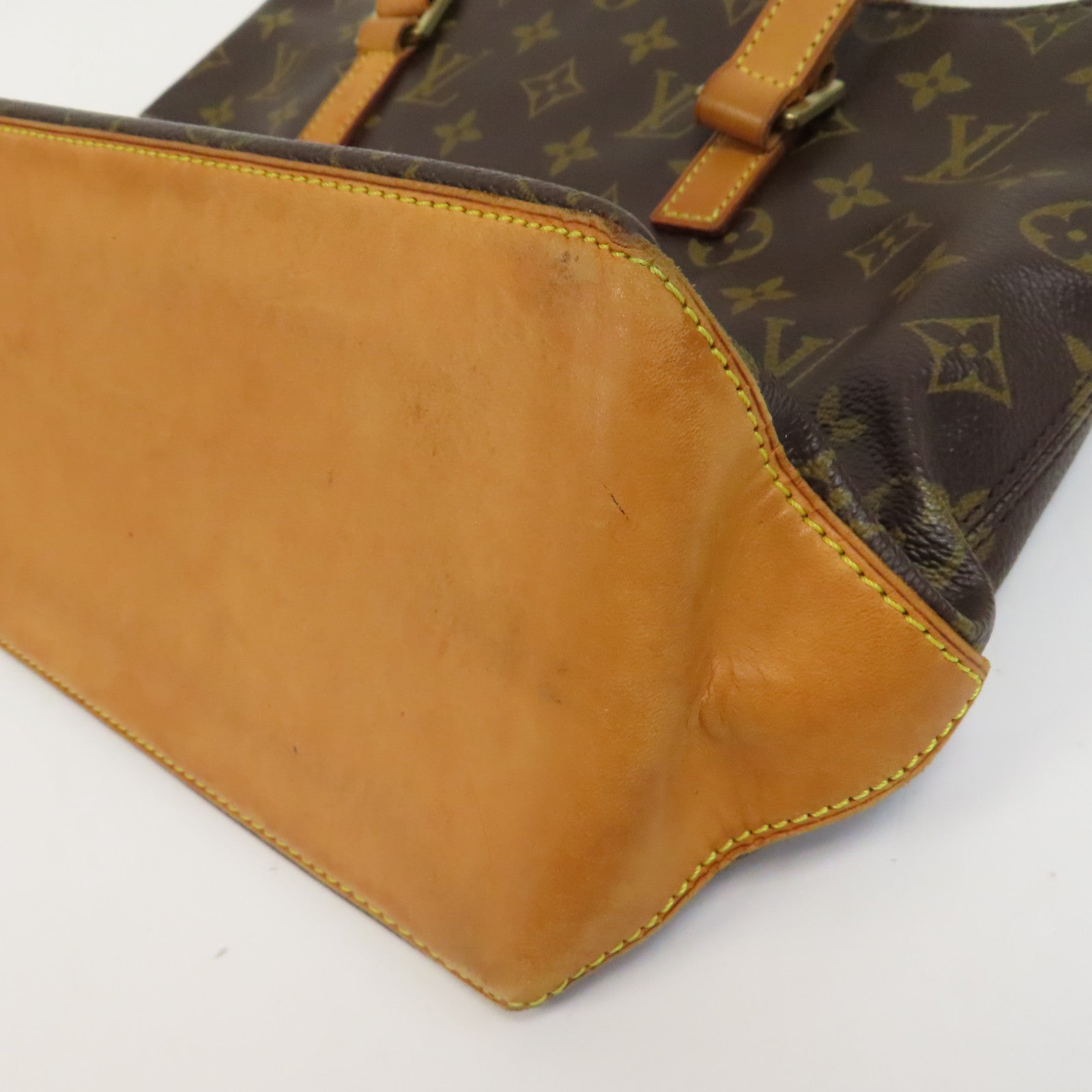 LOUIS VUITTON Monogram Cabas Piano金扣手挽袋啡色