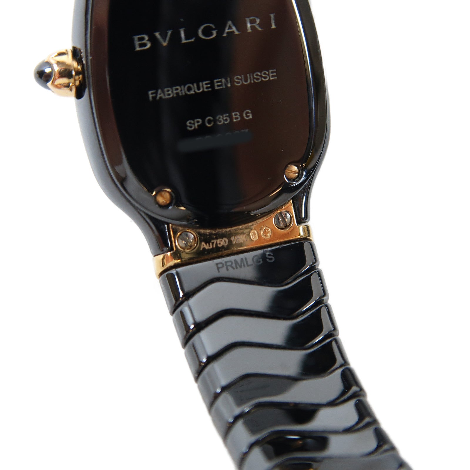 BVLGARI Serpenti Spiga Ceramic石英機芯手錶黑色