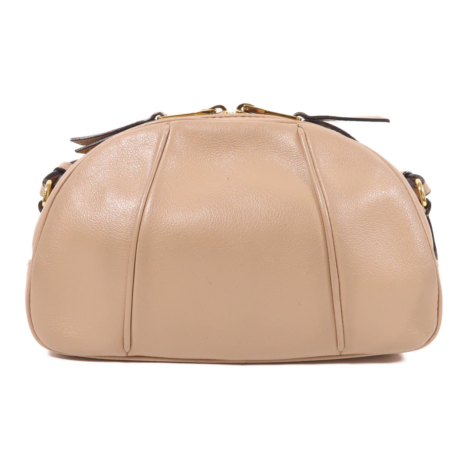 Miu Miu 牛皮皮革Chain Shoulder金扣肩背袋