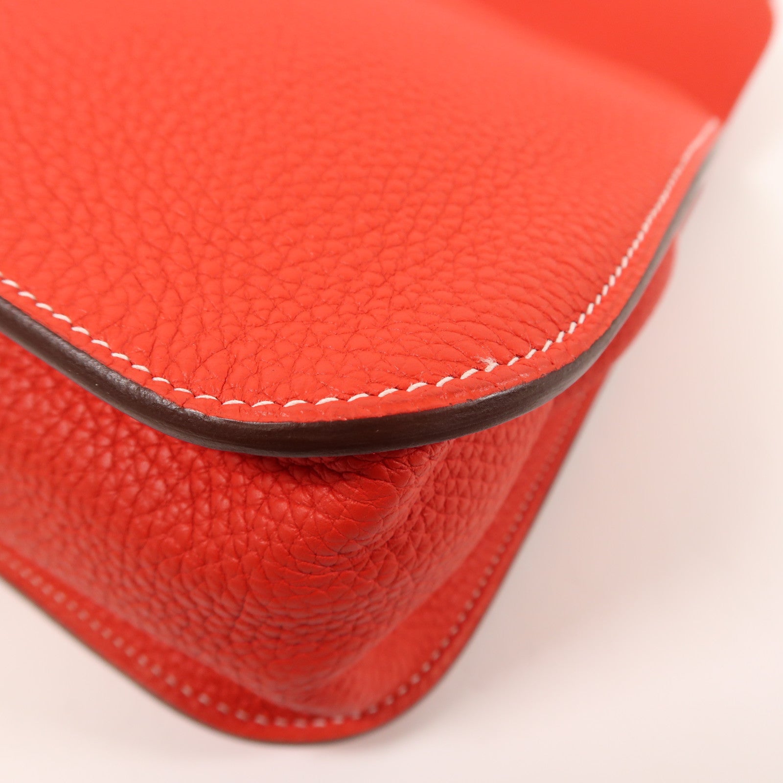 HERMES Clemence皮革Halzan 31銀扣手挽肩背兩用袋