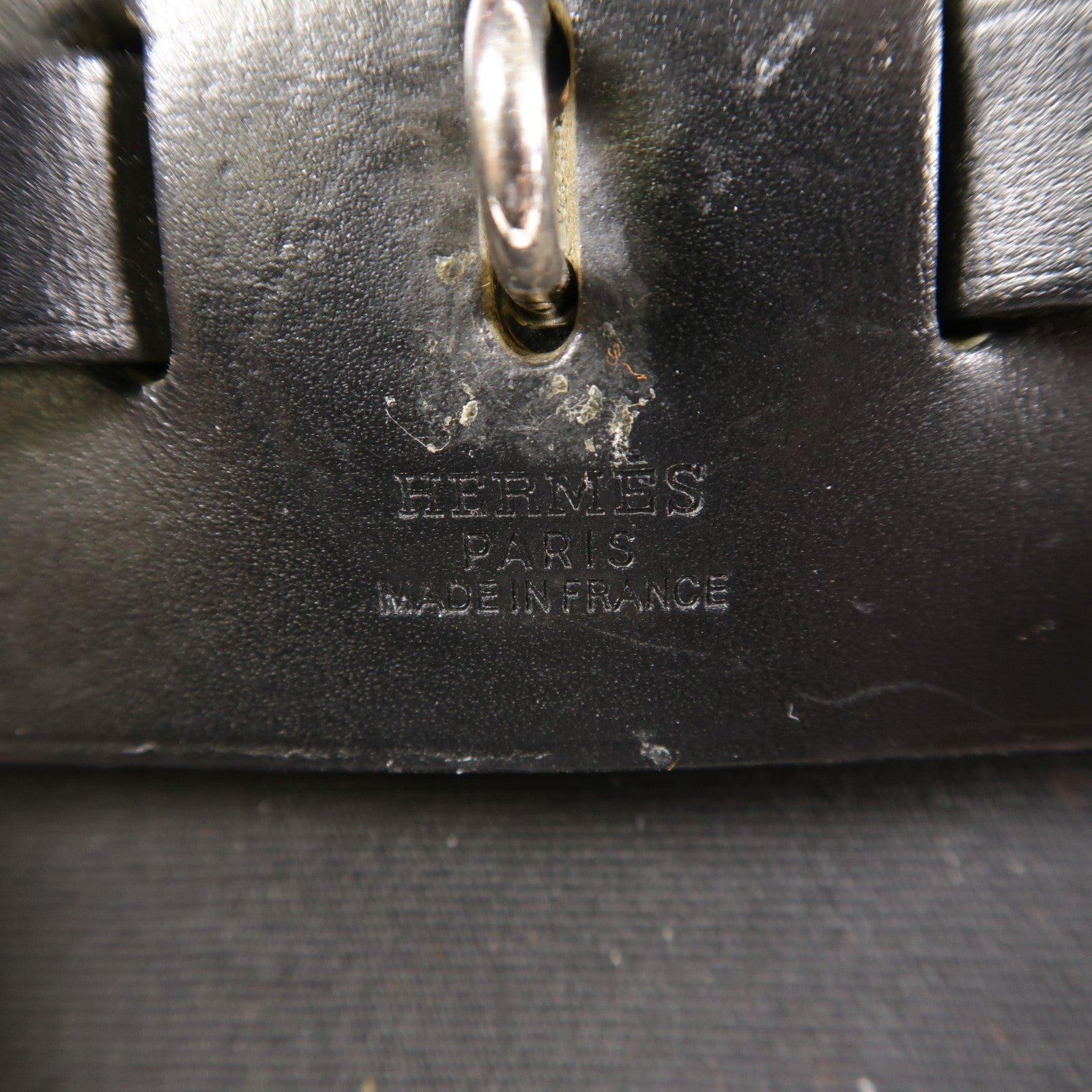 HERMES 帆布Herbag Backpack銀扣背包