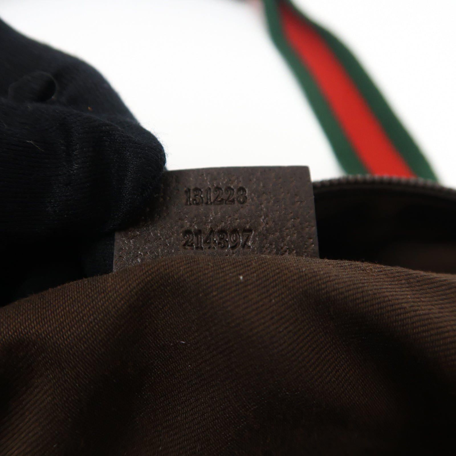 GUCCI 帆布Hand Bag銀扣手挽袋啡色