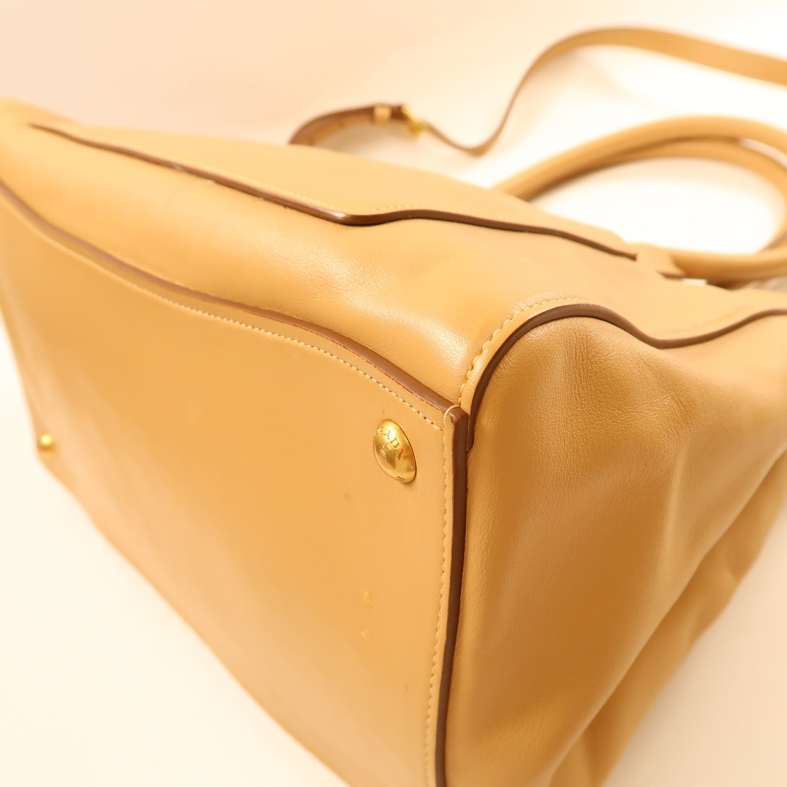 PRADA 牛皮皮革2 Way Shoulder金扣手挽肩背兩用袋