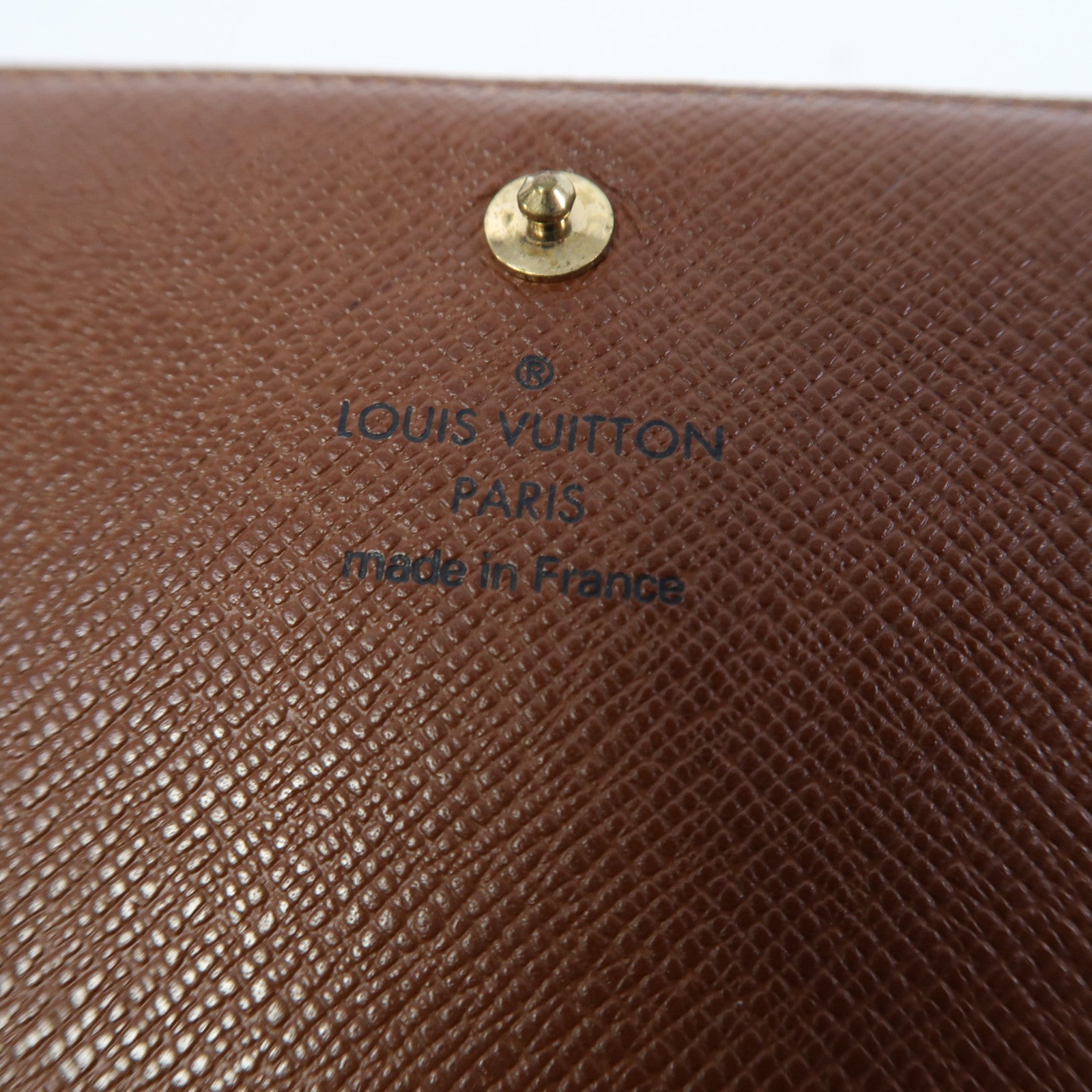 LOUIS VUITTON Monogram Portefeuille Tresor金扣錢包啡色