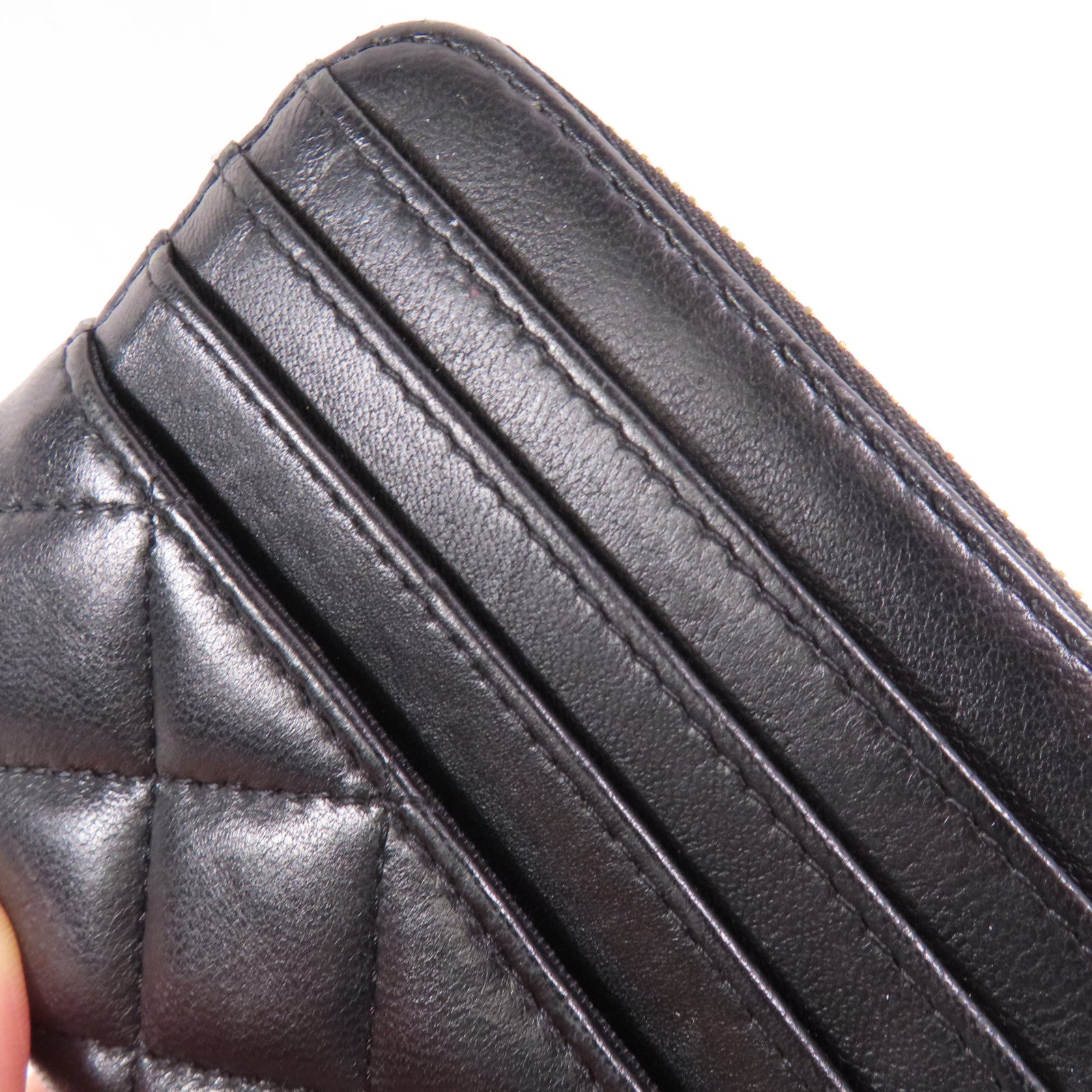 CHANEL 羊皮皮革Card case金扣卡套