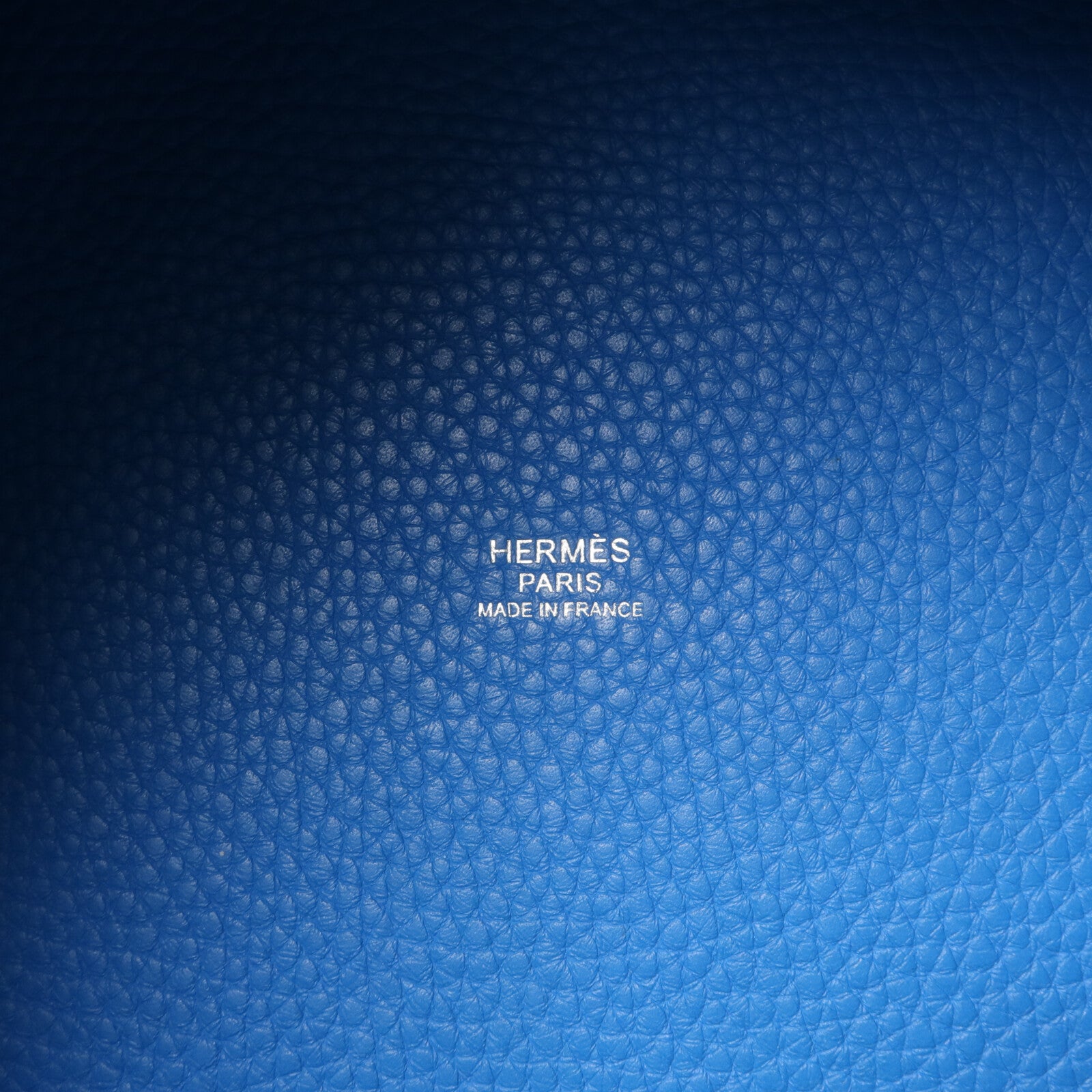 HERMES Clemence皮革Picotin MM扣手挽袋Bleu Zanzibar
