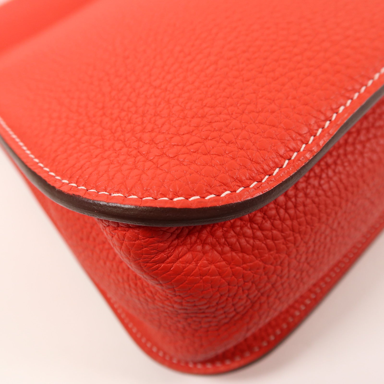 HERMES Clemence皮革Halzan 31銀扣手挽肩背兩用袋