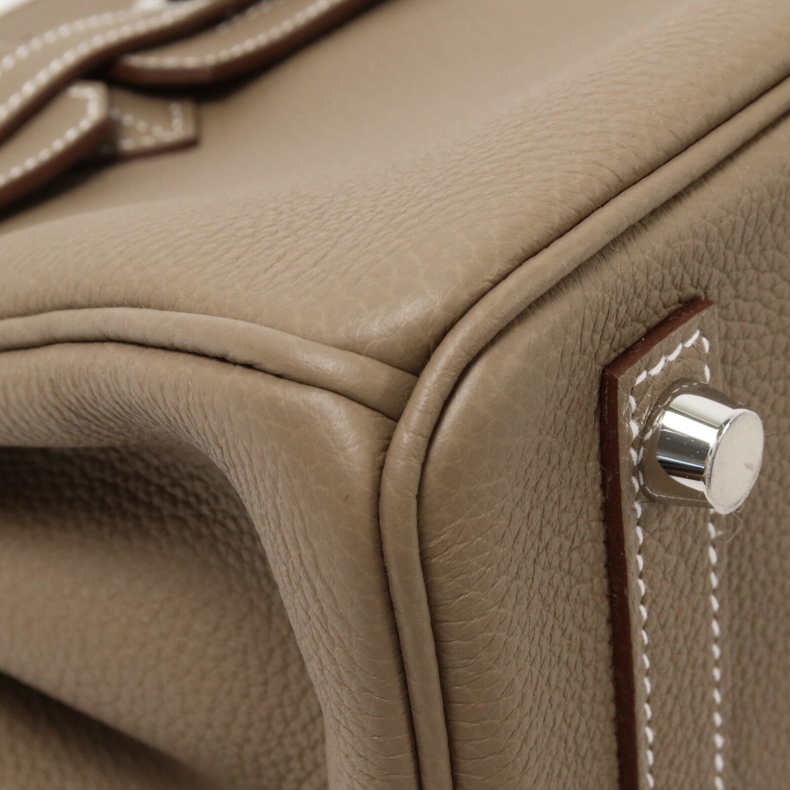 HERMES Togo皮革Birkin 25手挽袋Etoupe
