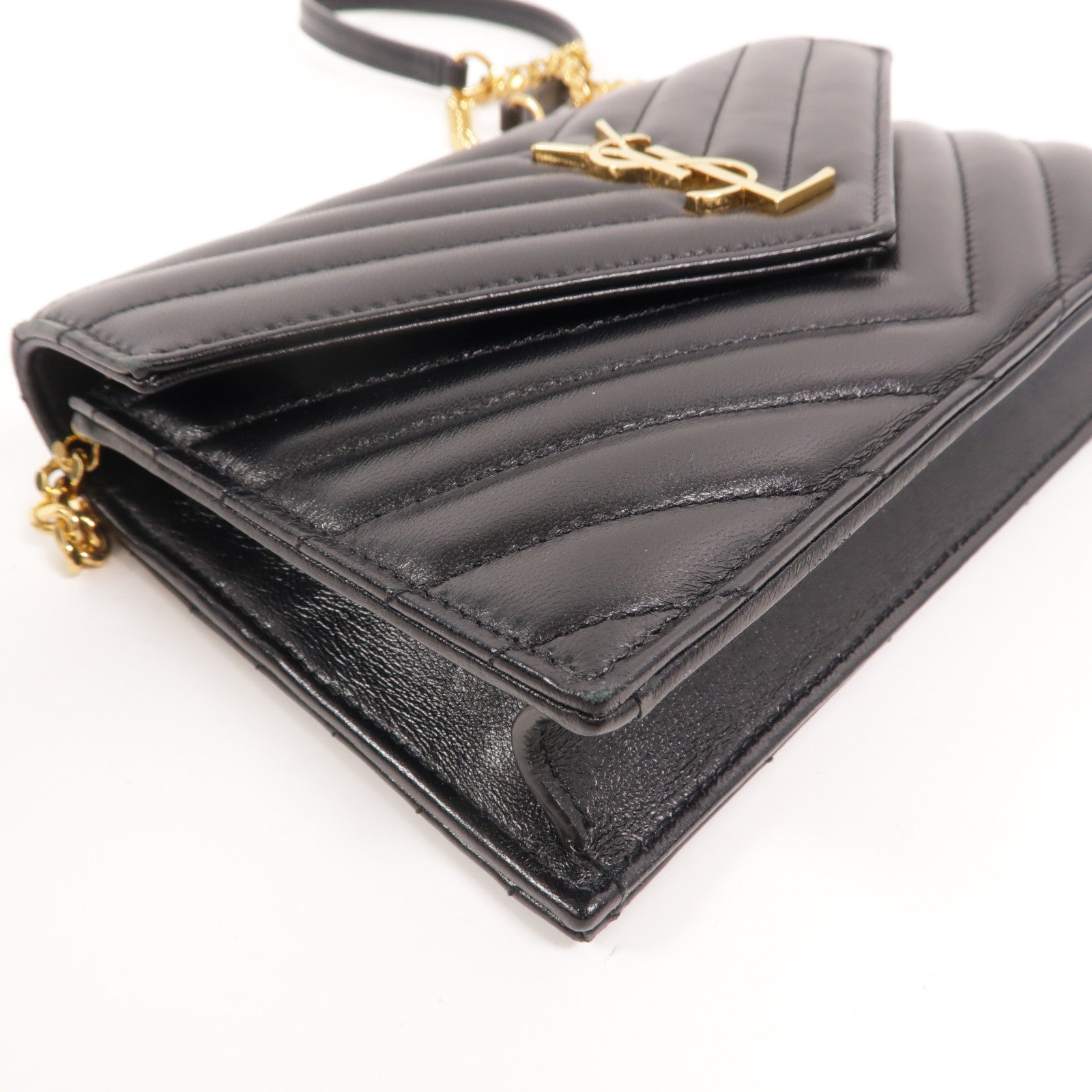 SAINT LAURENT 羊皮皮革Cassandre鏈帶肩背袋