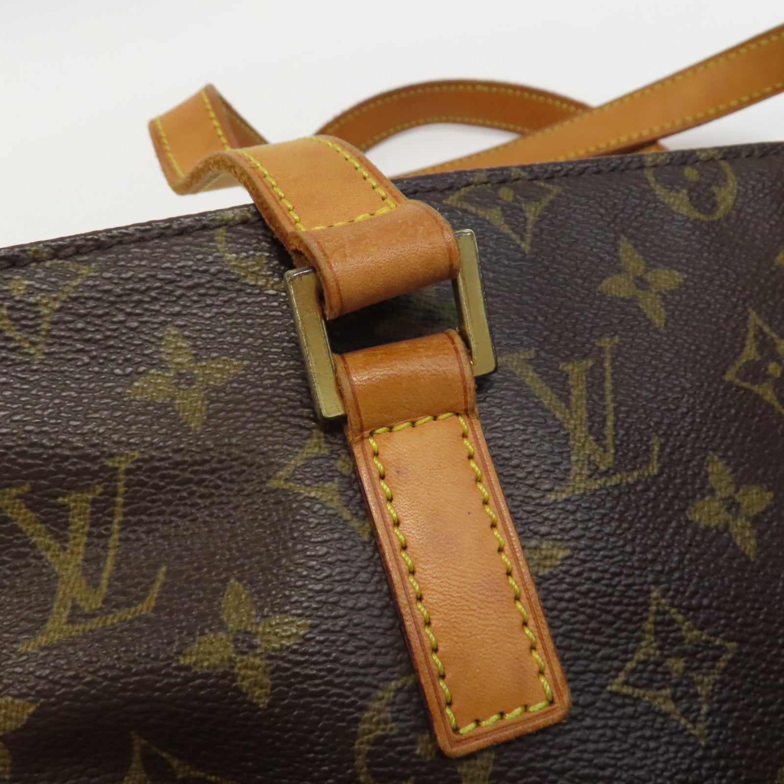 LOUIS VUITTON Monogram Cabas Piano金扣手挽袋啡色