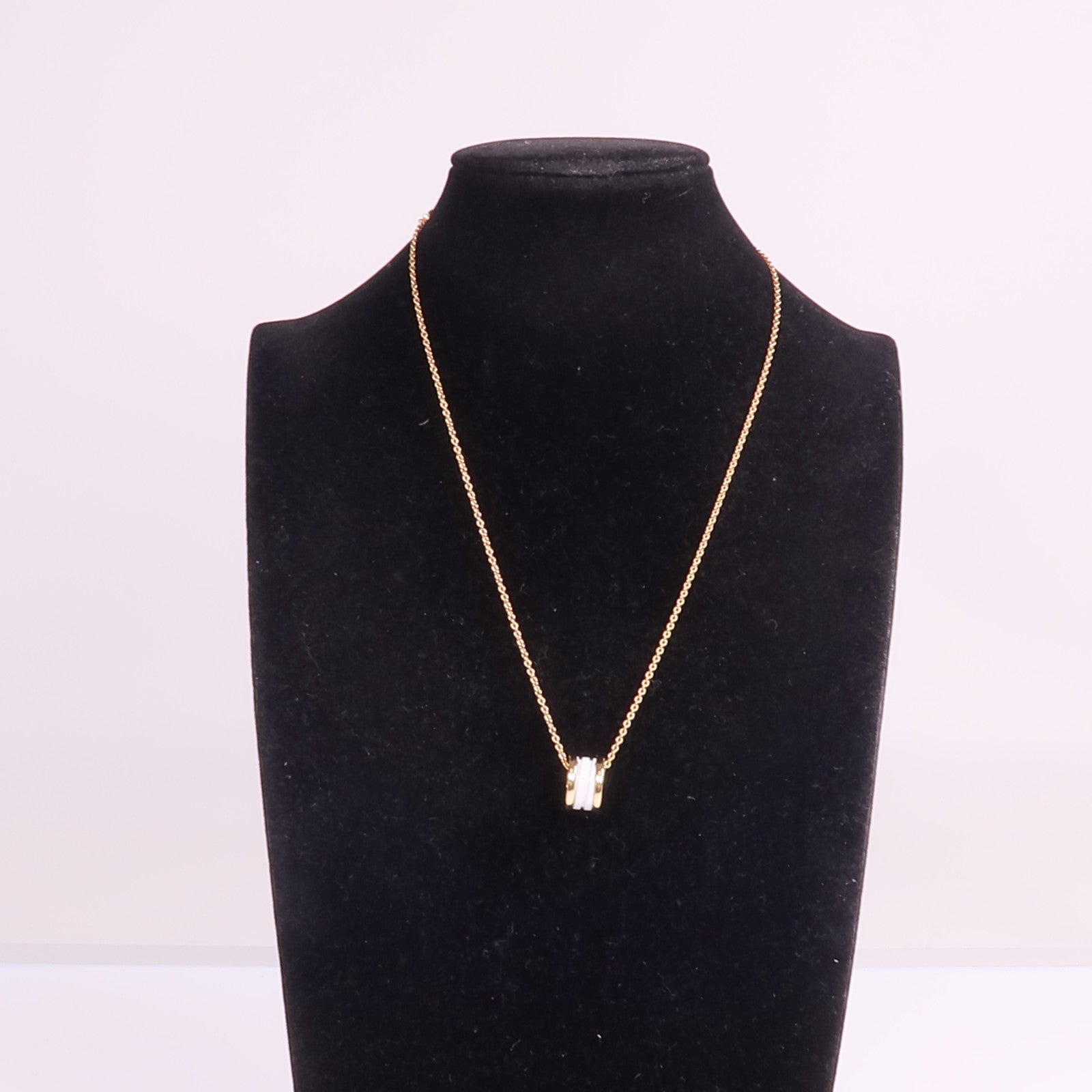 BVLGARI 18K玫瑰金/陶瓷B.Zero 1 Necklace項鍊