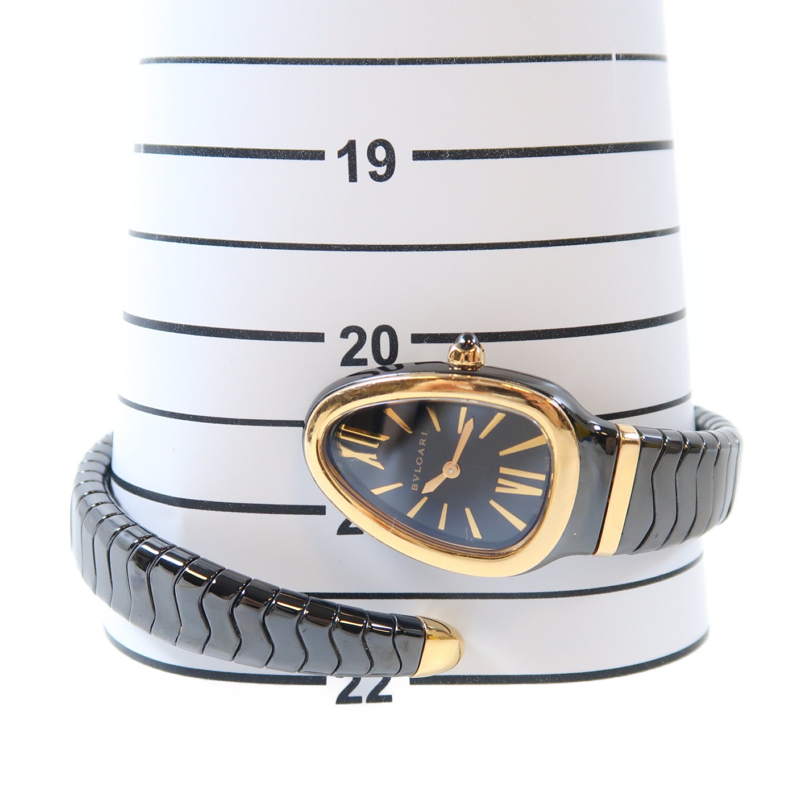 BVLGARI Serpenti Spiga Ceramic石英機芯手錶黑色