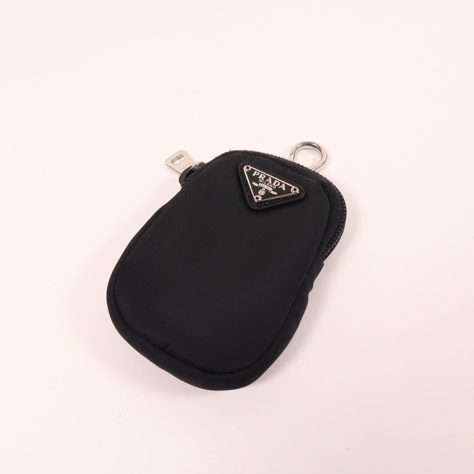 PRADA 尼龍Shoulder Bag銀扣肩背袋黑色