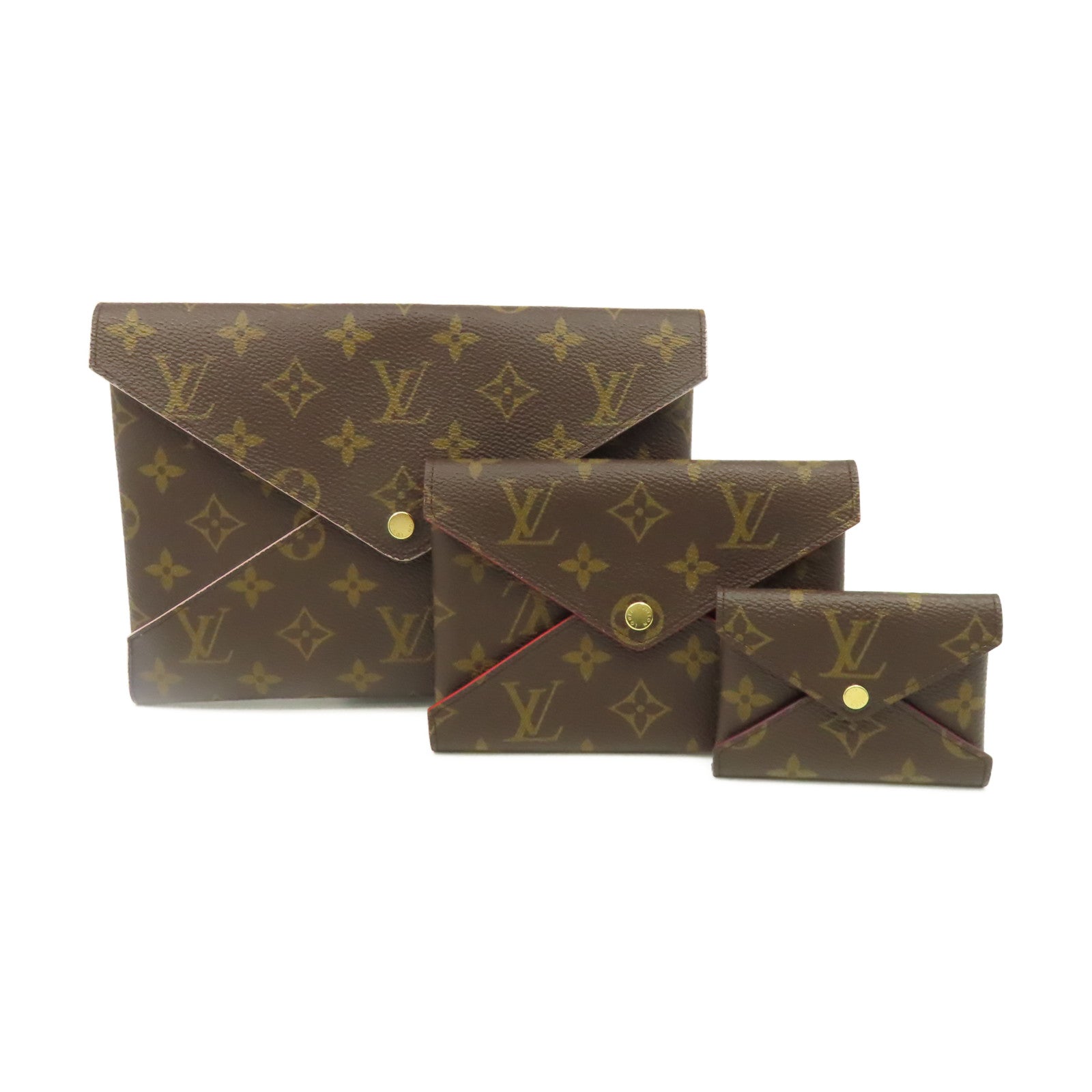 LOUIS VUITTON Monogram Kirigami Pochette手拿包啡色/粉紅色/紅色/紫色