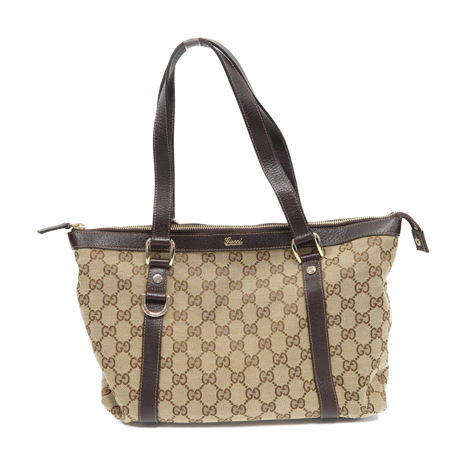 GUCCI 帆布Shoulder Bag金扣肩背袋啡色