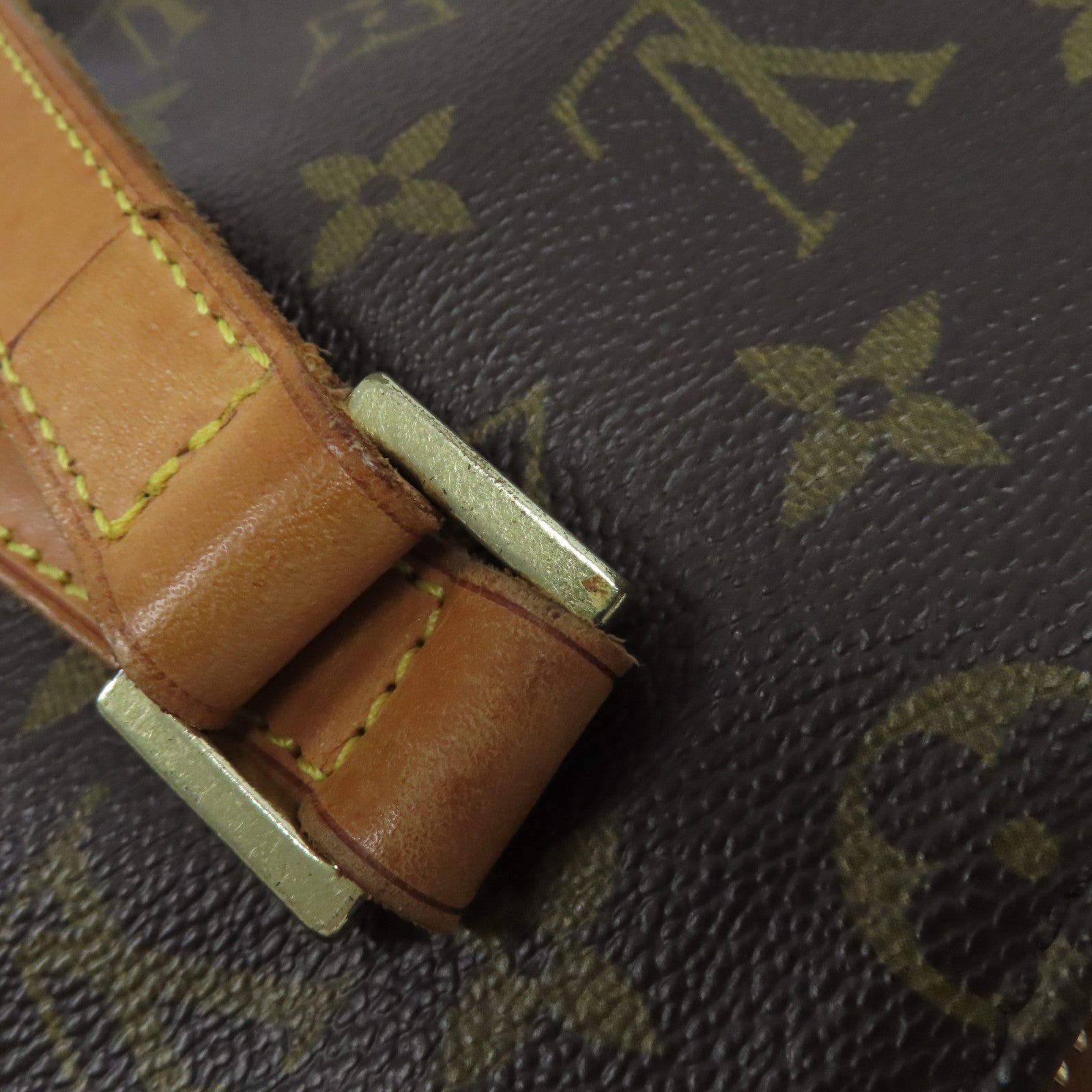 LOUIS VUITTON Monogram Cabas Piano金扣手挽袋啡色