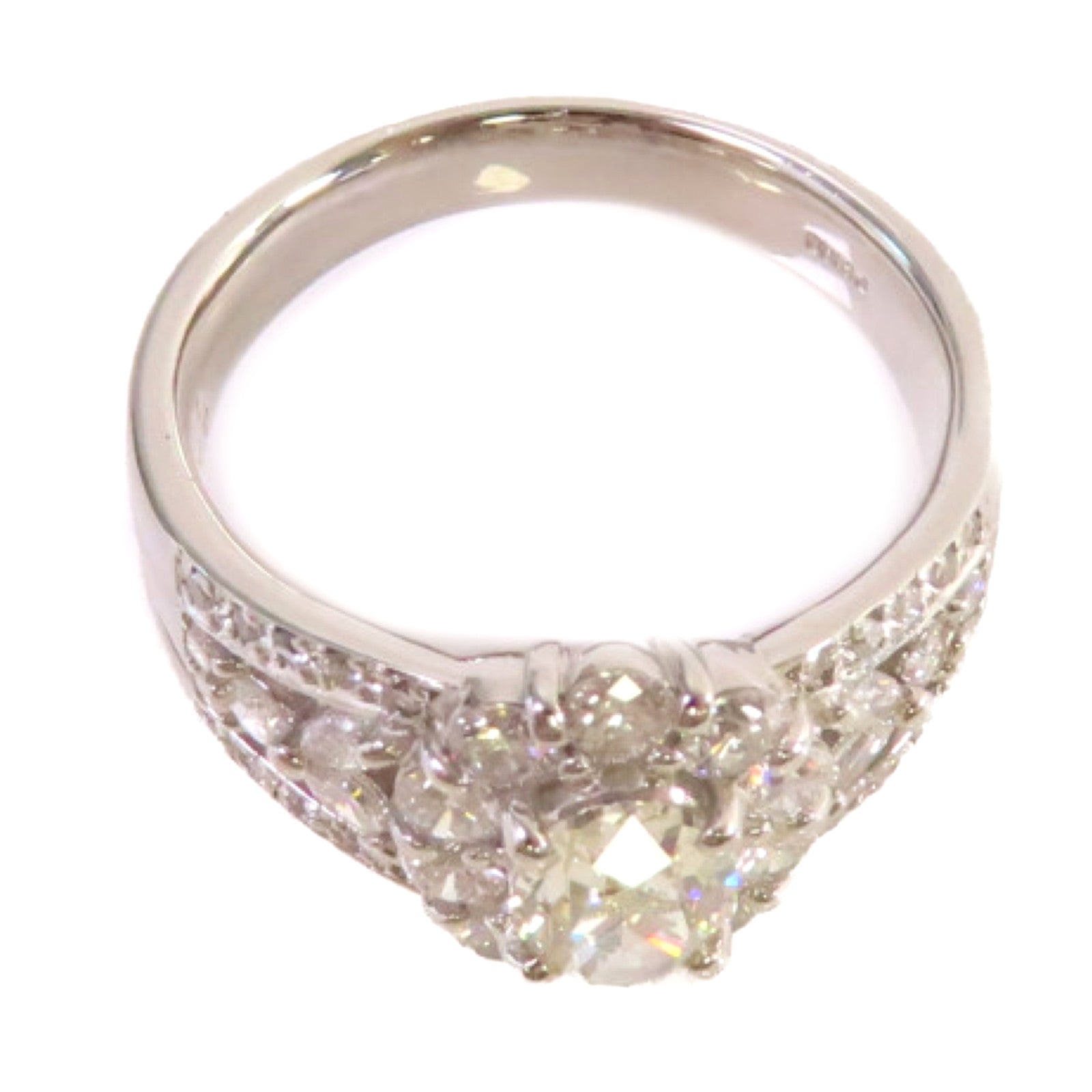 JEWELRY 【激減優惠】PT900鉑金/1.17ct/0.806ct鑽石Diamond Ring戒指US#8.75