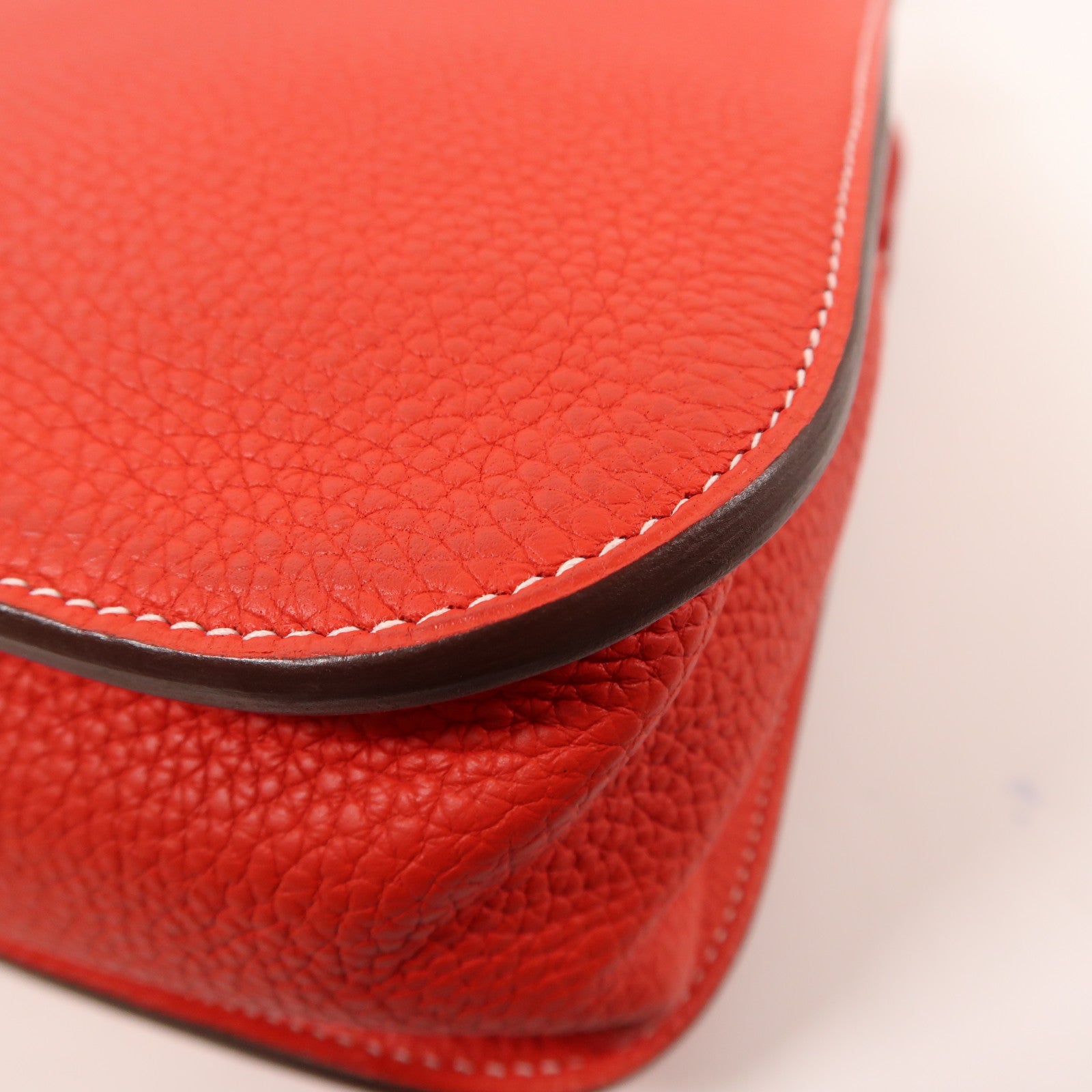 HERMES Clemence皮革Halzan 31銀扣手挽肩背兩用袋