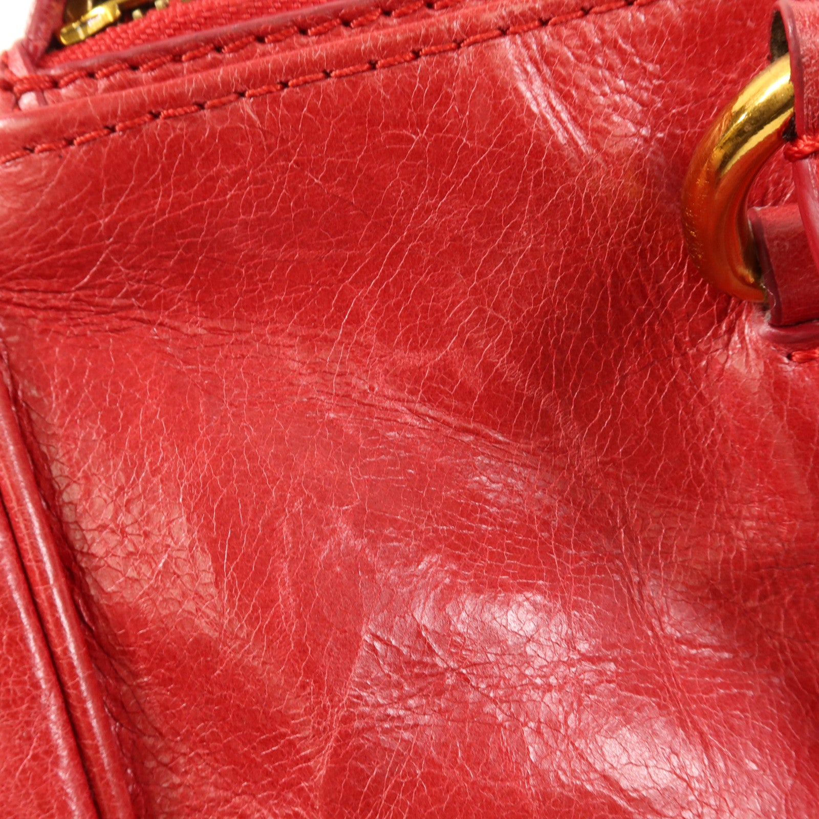 PRADA 牛皮皮革2 Way Shoulder金扣手挽肩背兩用袋