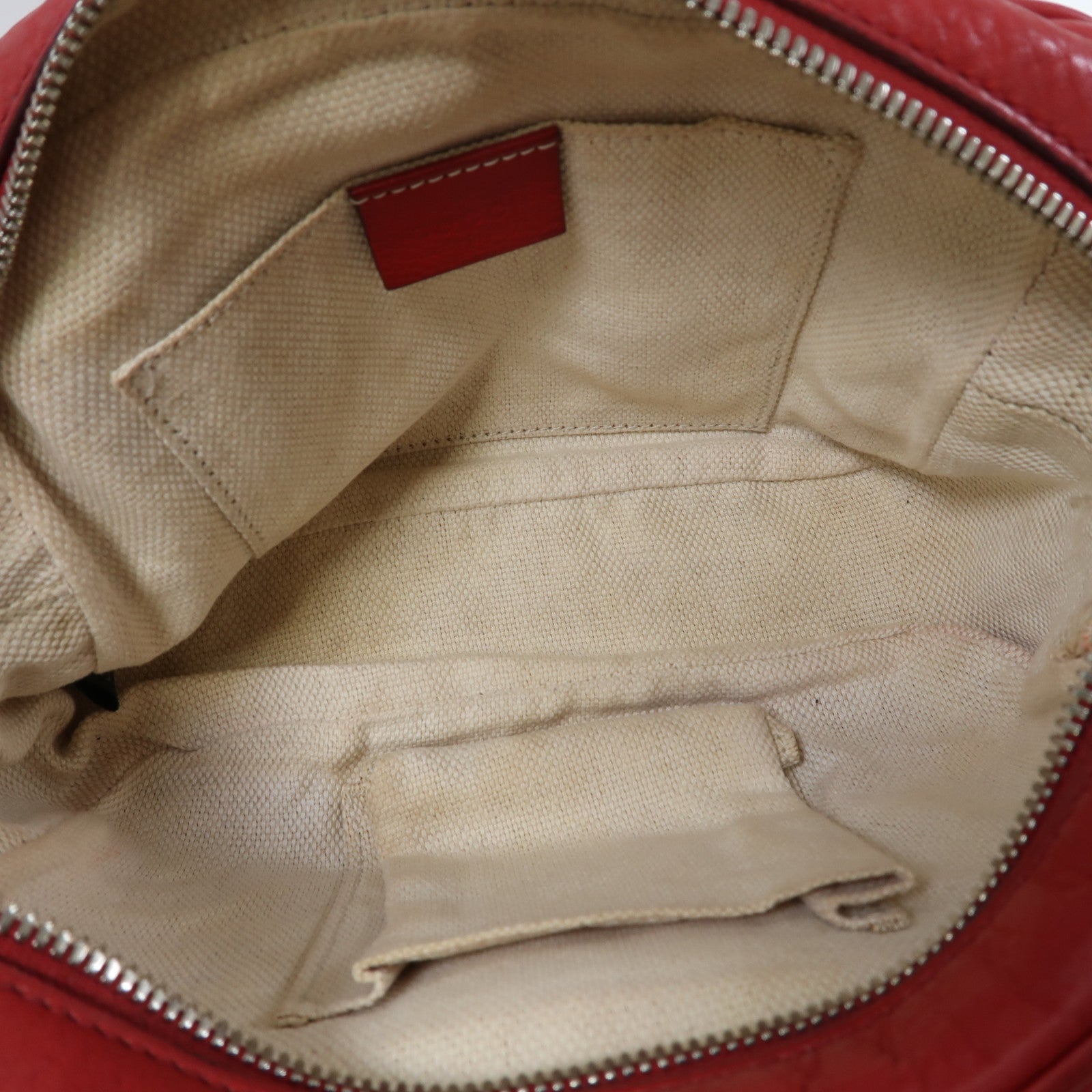 GUCCI 牛皮皮革Soho Disco Shoulder Bag金扣肩背袋紅色