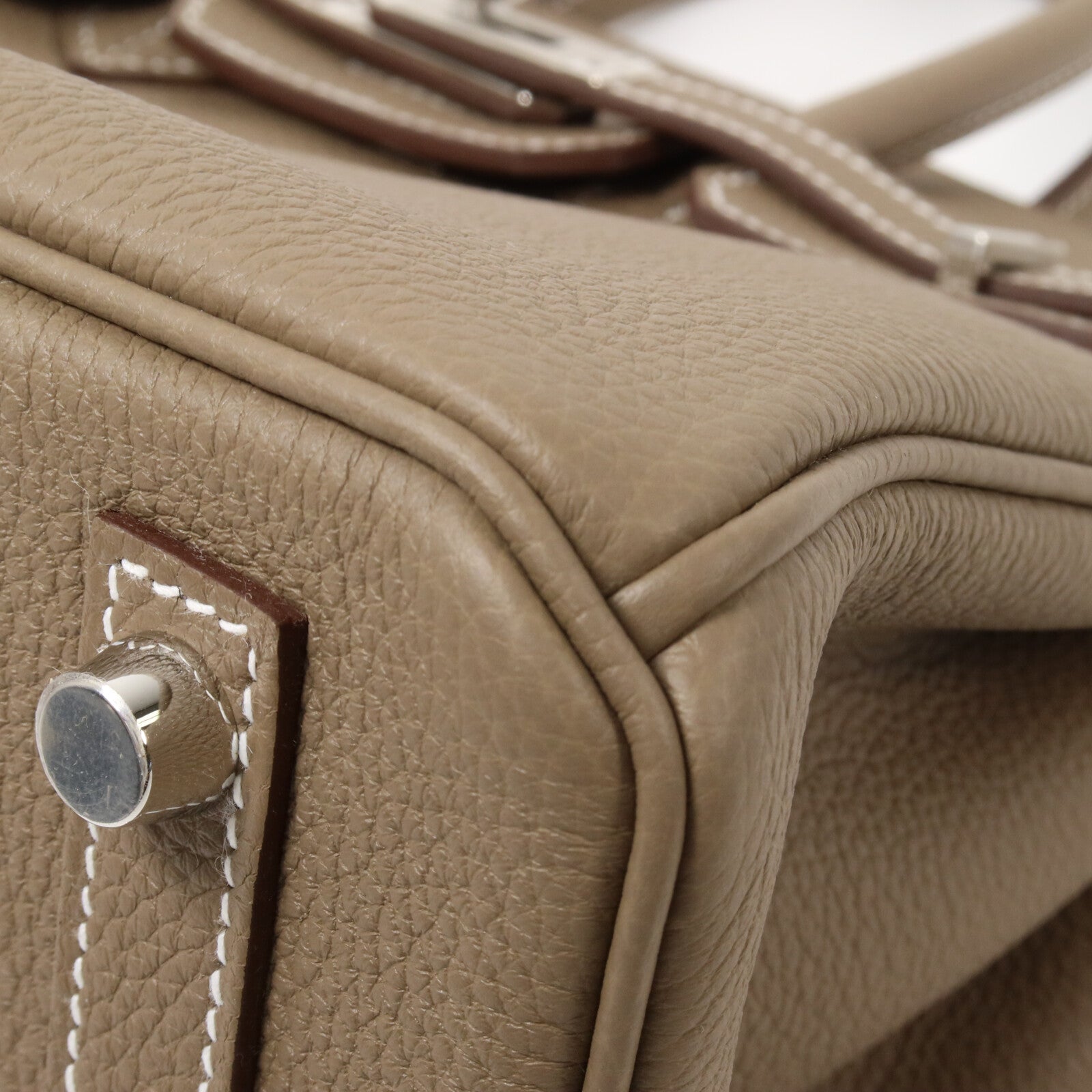HERMES Togo皮革Birkin 25手挽袋Etoupe