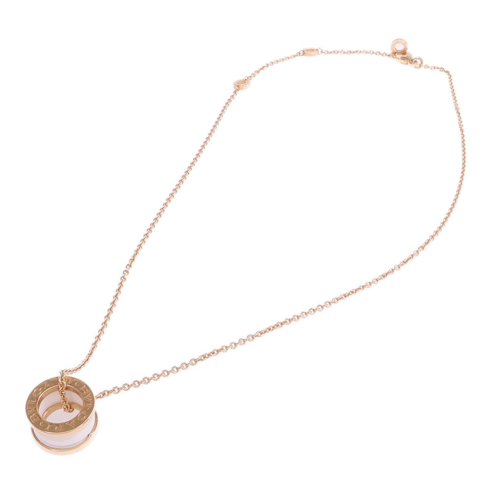 BVLGARI 18K玫瑰金/陶瓷B.Zero 1 Necklace項鍊