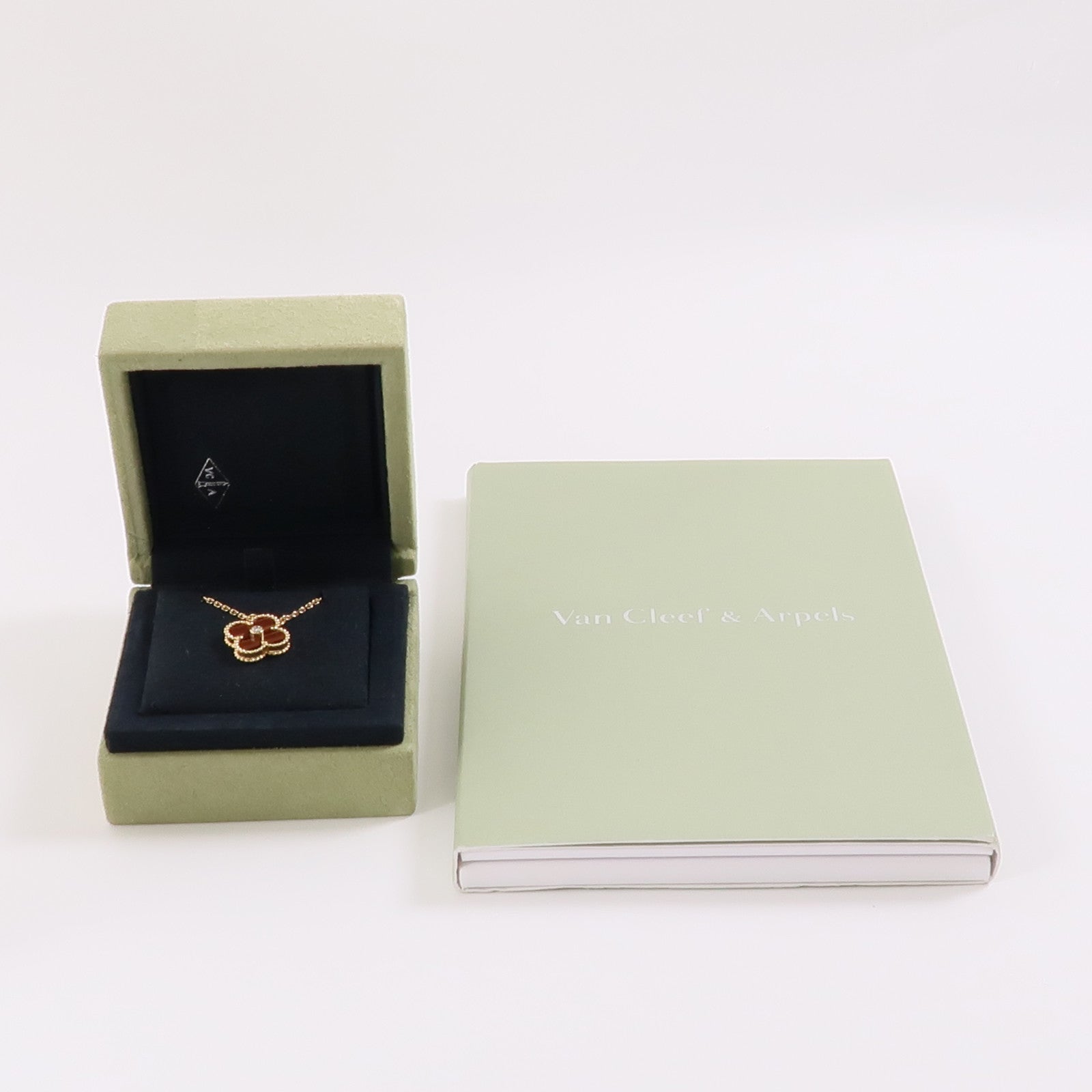 Van Cleef & Arpels 18K玫瑰金/鑽石Vintage Alhambra Pendant項鍊