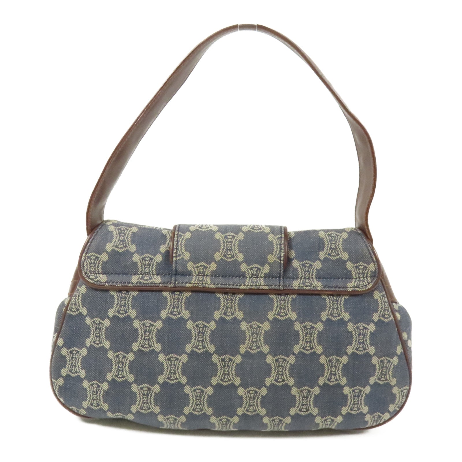 CELINE 牛仔布Shoulder Bag金扣肩背袋