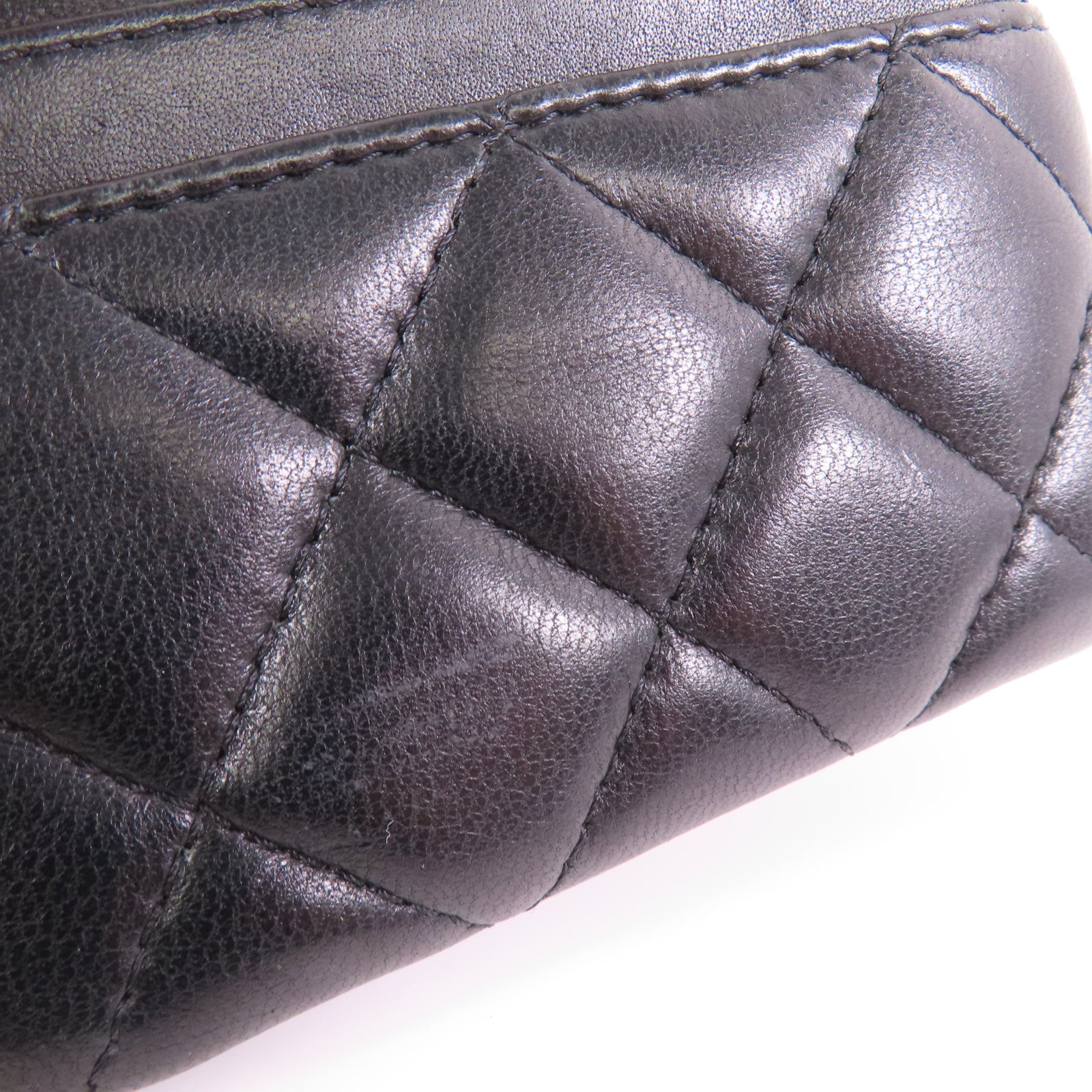 CHANEL 羊皮皮革Card case金扣卡套