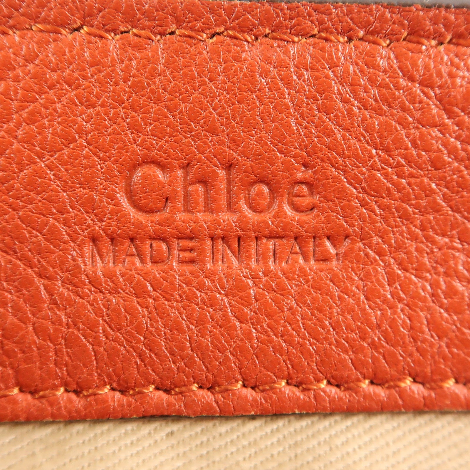 Chloe 牛皮皮革2 Way Shoulder金扣手挽肩背兩用袋