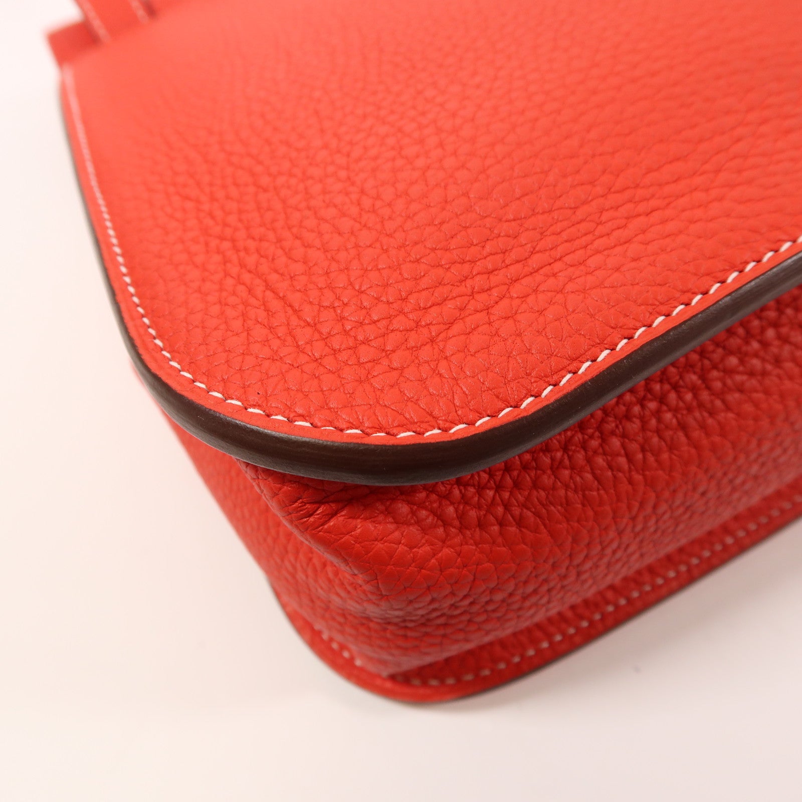 HERMES Clemence皮革Halzan 31銀扣手挽肩背兩用袋