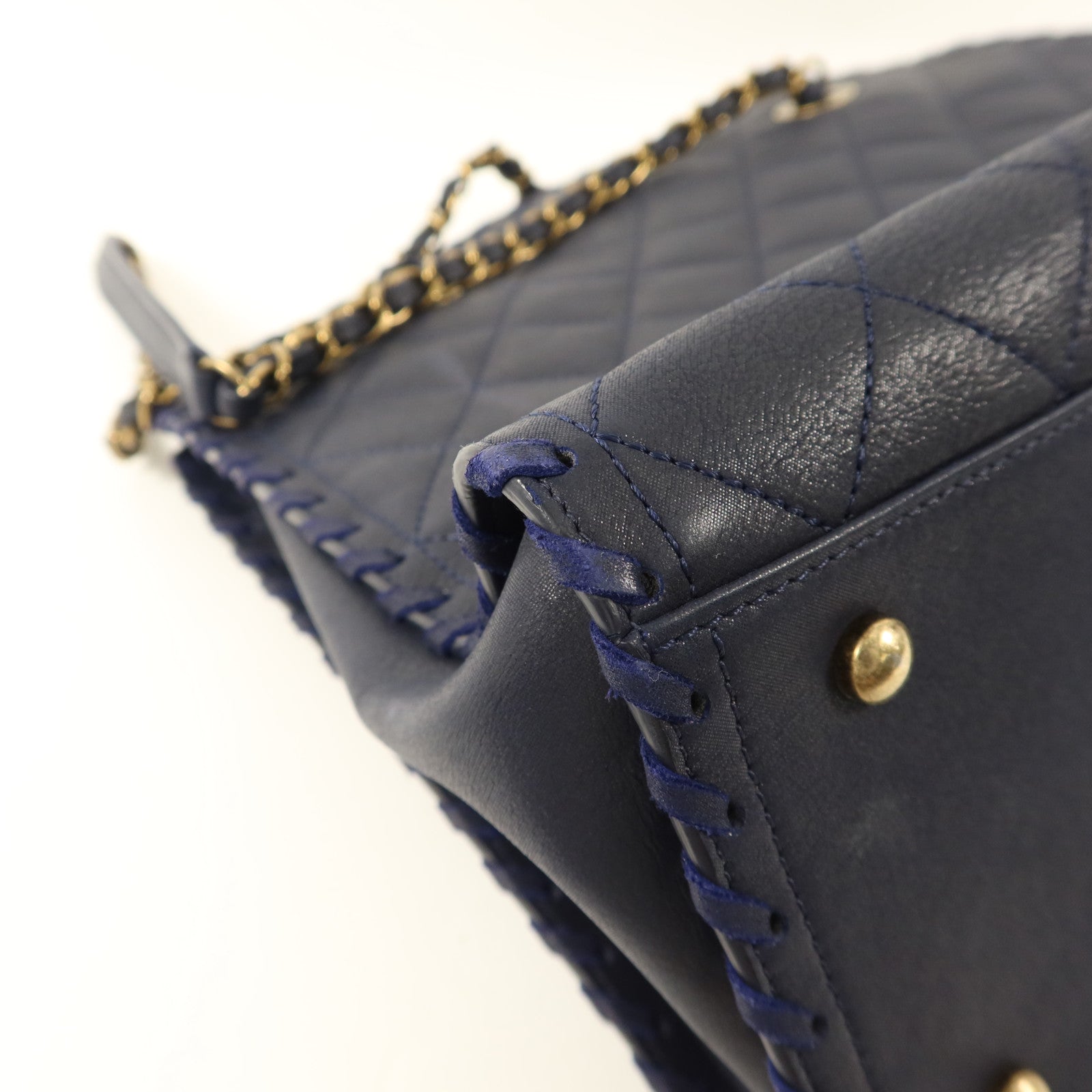 CHANEL 牛皮皮革Tote Bag金扣手挽袋