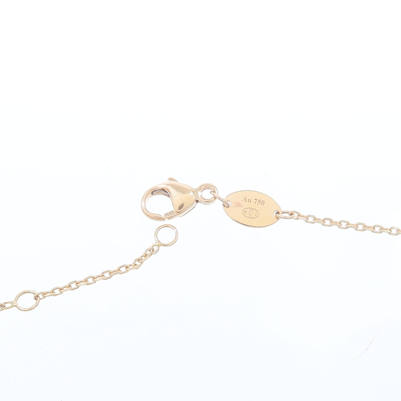 Chaumet 18K玫瑰金Jeux De Liens孔雀石/鑽石項鍊