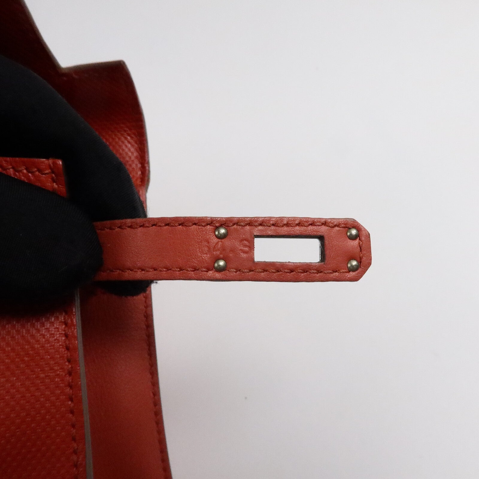 HERMES Swift皮革Kelly Pochette手挽袋Capucine/Rouge Pivo